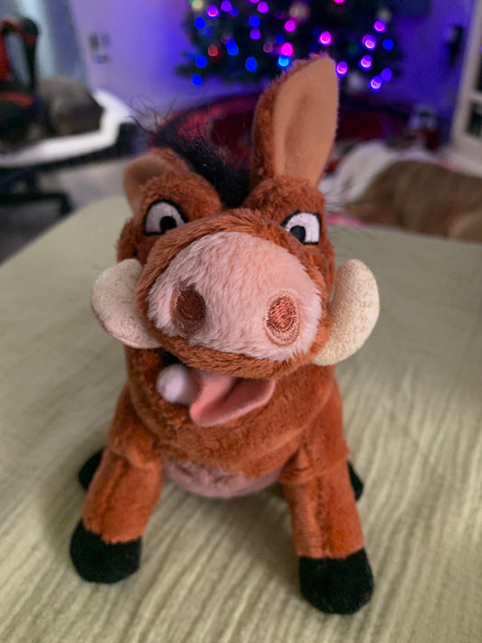 Disneys The Lion King Pumba Plush. Soft and fuzzy. Bean bag plush