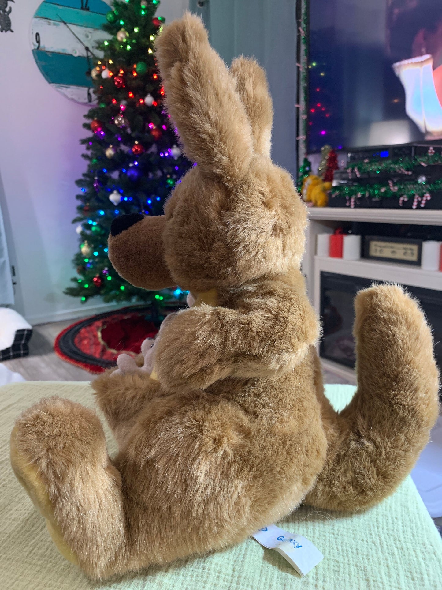 Galaxy Brown Kangaroo Mom Plush with 2 Babies.