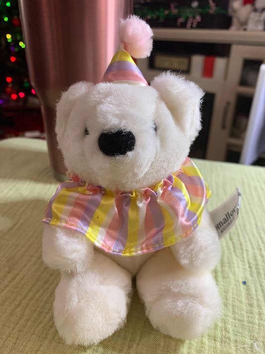 Russ Lil Marshmallow Party Polar Bear Plush. #339 Roughly 5”