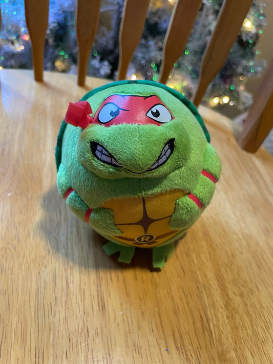 TMNT Teenage Mutant Ninja Turtles Raphael Ty Beanie Baby Ball 5”