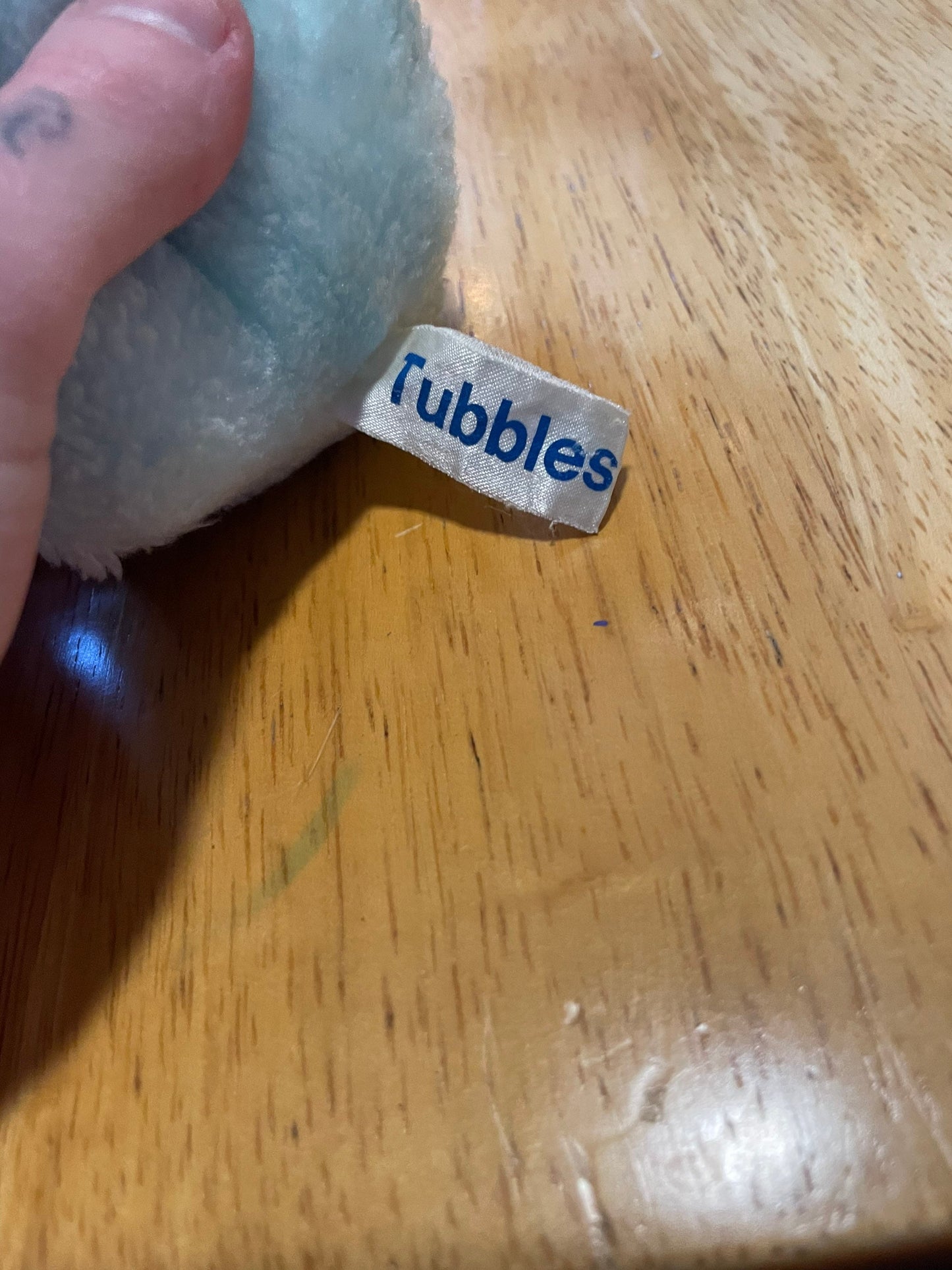Russ Berrie Tubbles Blue Teddy Bear - Vintage, Rare and HTF!