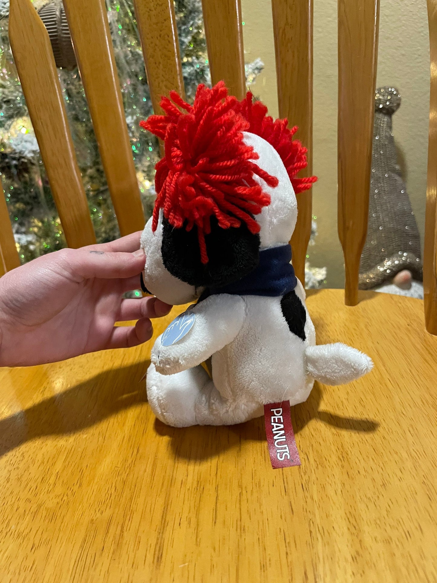 Snoopy Dog Plush with Blue Scarf & Red Ear Muffs, Plays Charlie Brown Music (NWT)