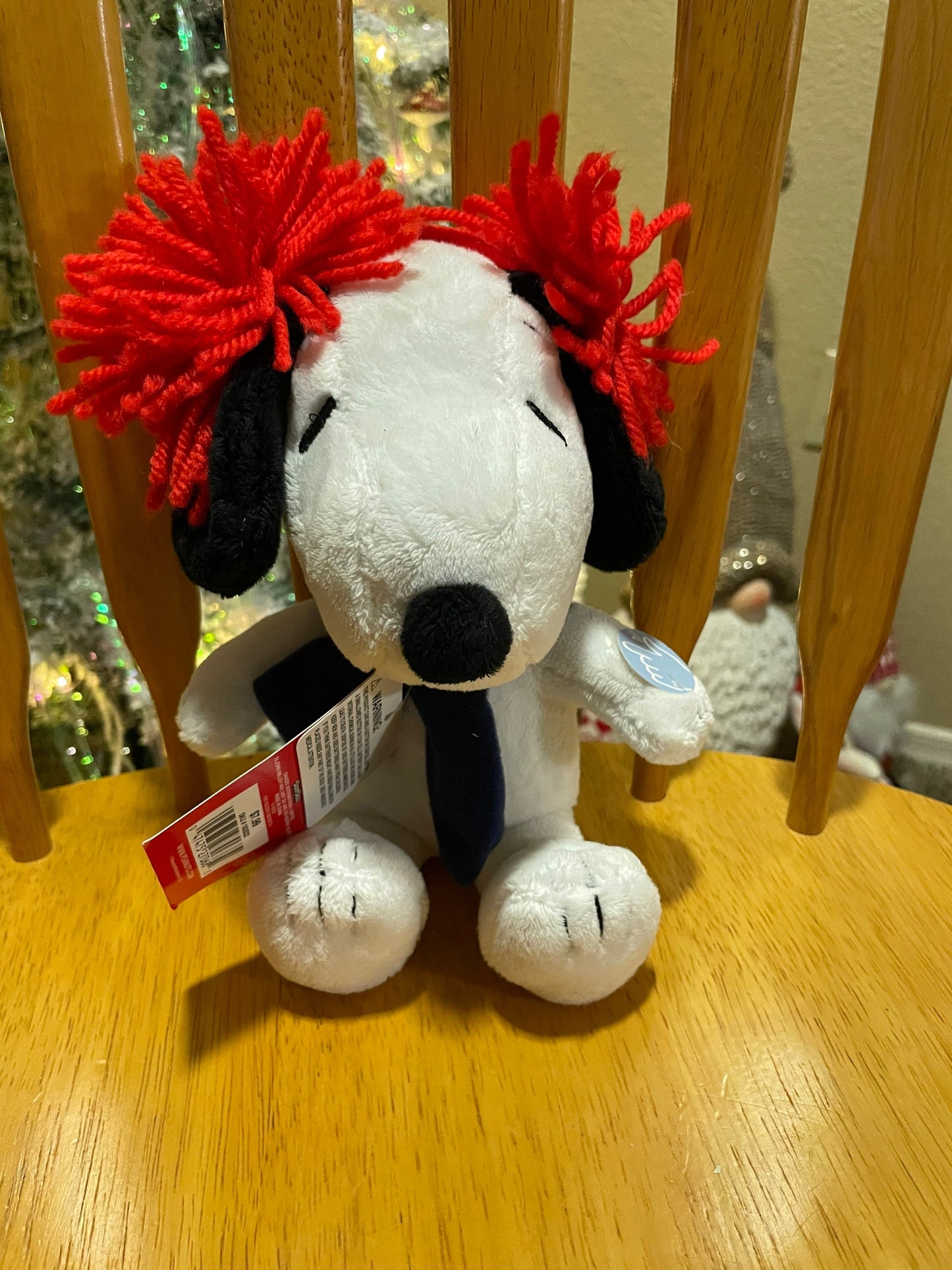 Snoopy Dog Plush with Blue Scarf & Red Ear Muffs, Plays Charlie Brown Music (NWT)