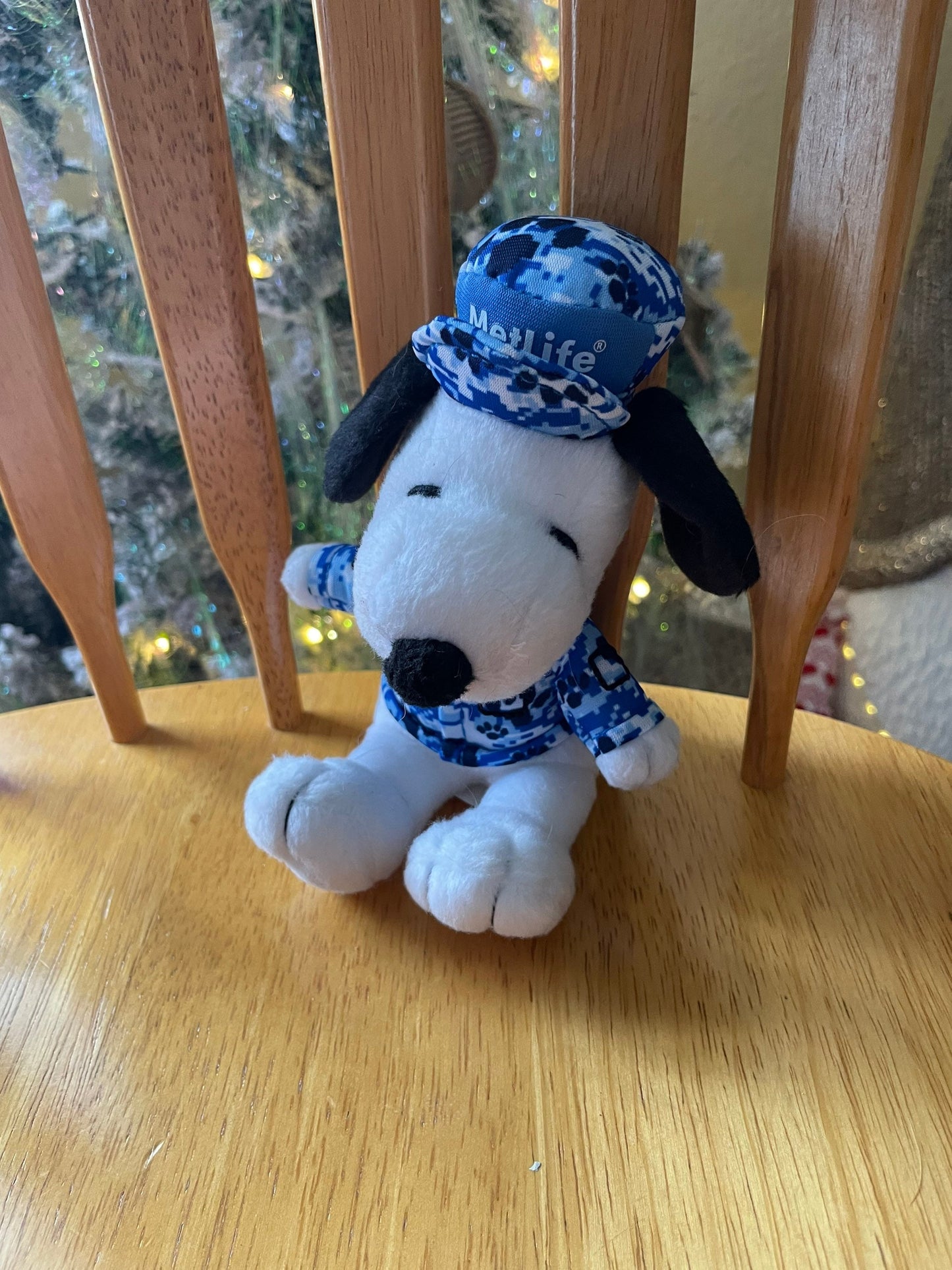 Metlife Snoopy in Army Camouflage 6” Plush Dog