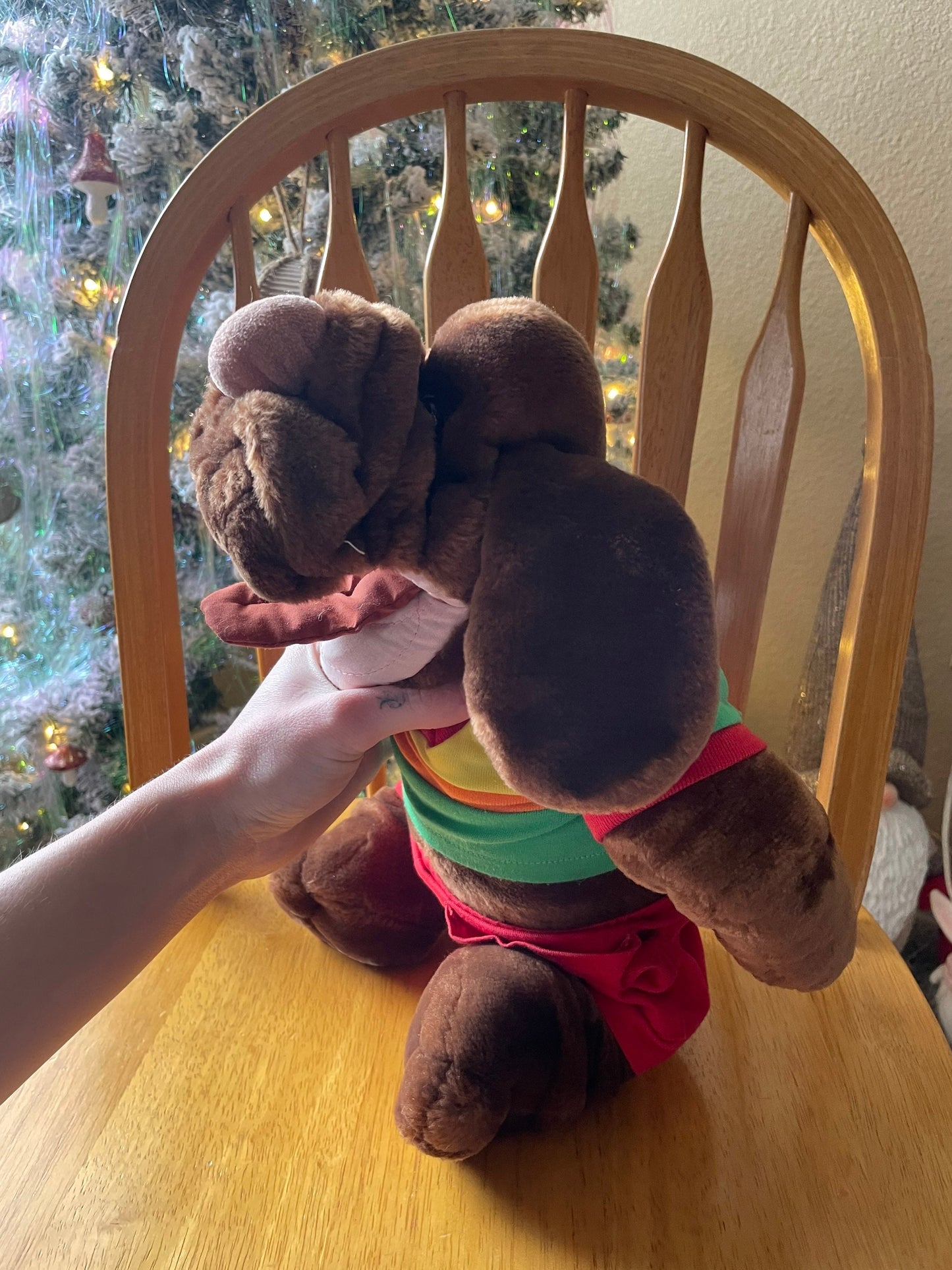 Vintage 1986 Wrinkles Brown Dog Plush - Voice Box Works!