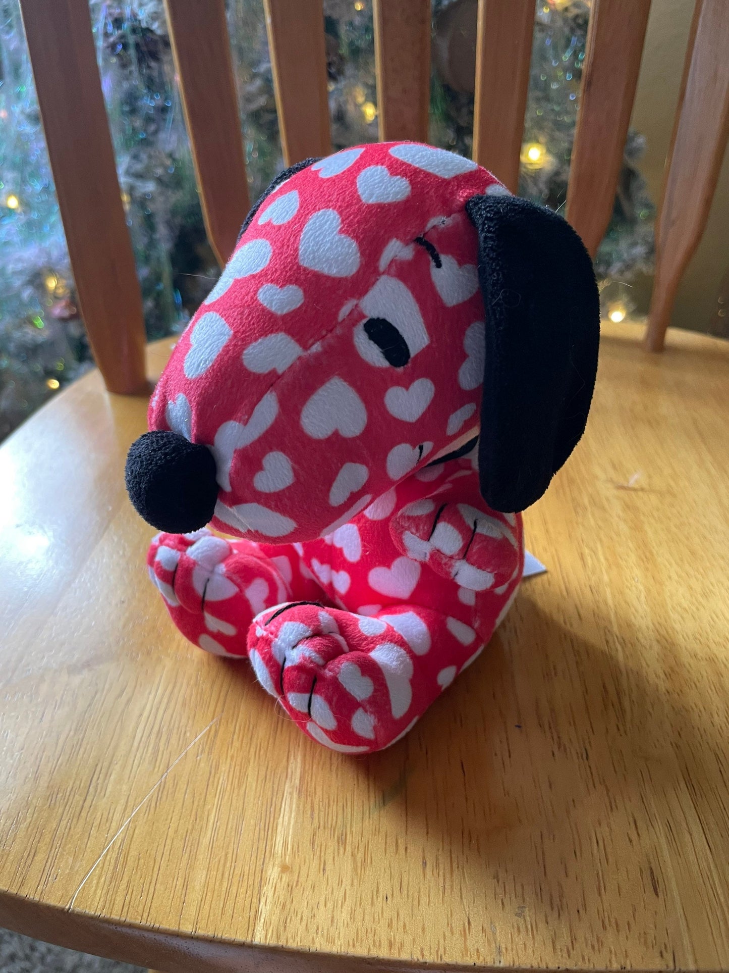 Peanuts Snoopy 7” Stuffed Animal Red Hearts Hallmark Plush