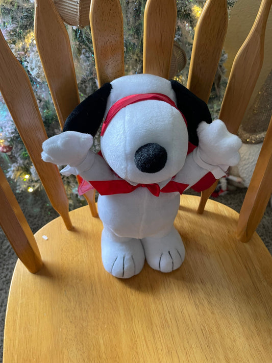Hallmark Snoopy Kissing Bandit Plush - Voice Box Works!