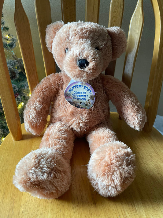 Dan Dee Brown Teddy Bear Plush Buttery Soft Dress Me Differently Everyday NWT