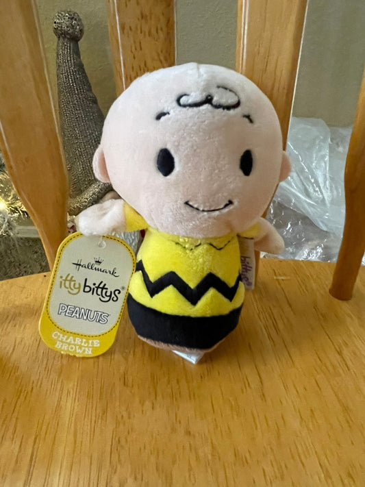 Hallmark Itty Bittys Peanuts Charlie Brown 4.5” Plush NWT