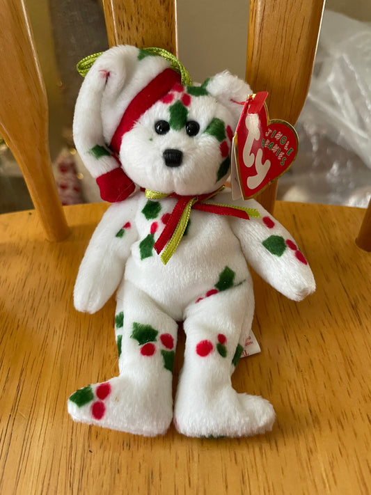 Ty Jingle Beanies Holiday Bear Mini NWT