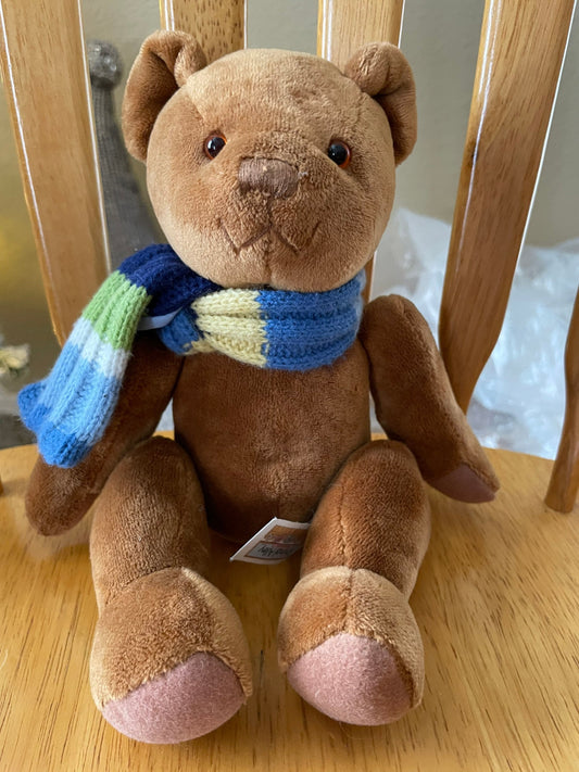 Toys R Us Animal Alley Teddy Bear Jointed Plush 11”