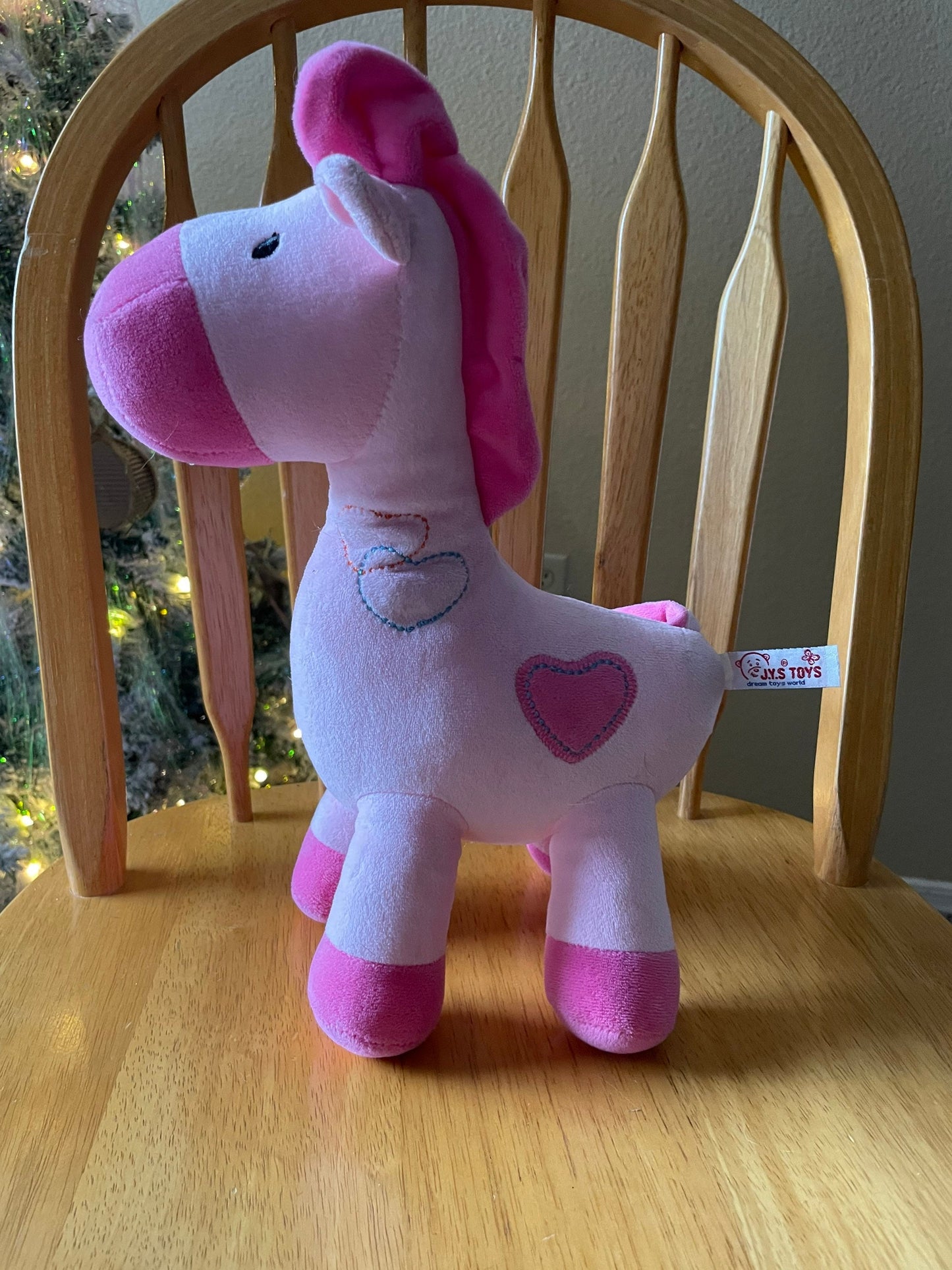 Pink Heart Giraffe Plush