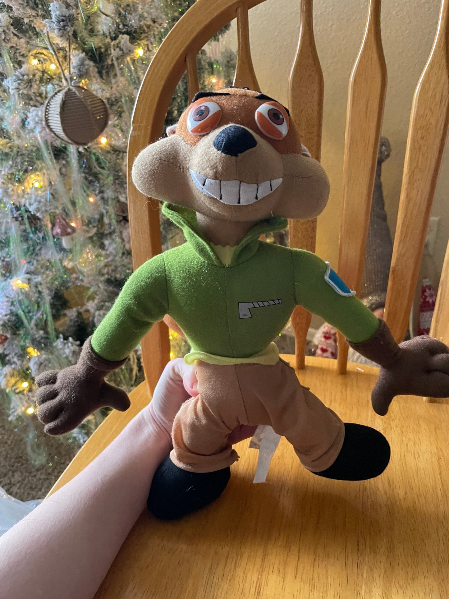 Nanco Foodfight Daredevil Dan Squirrel Stuffed Animal 14”