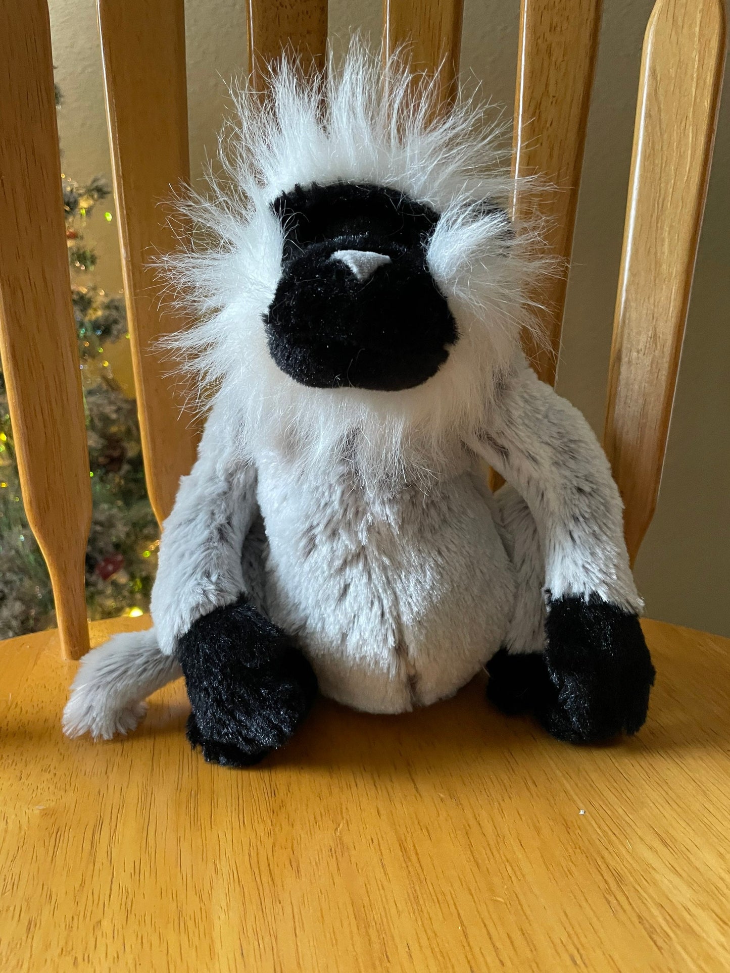 Webkinz Gray and White Langur Monkey Plush, 8"
