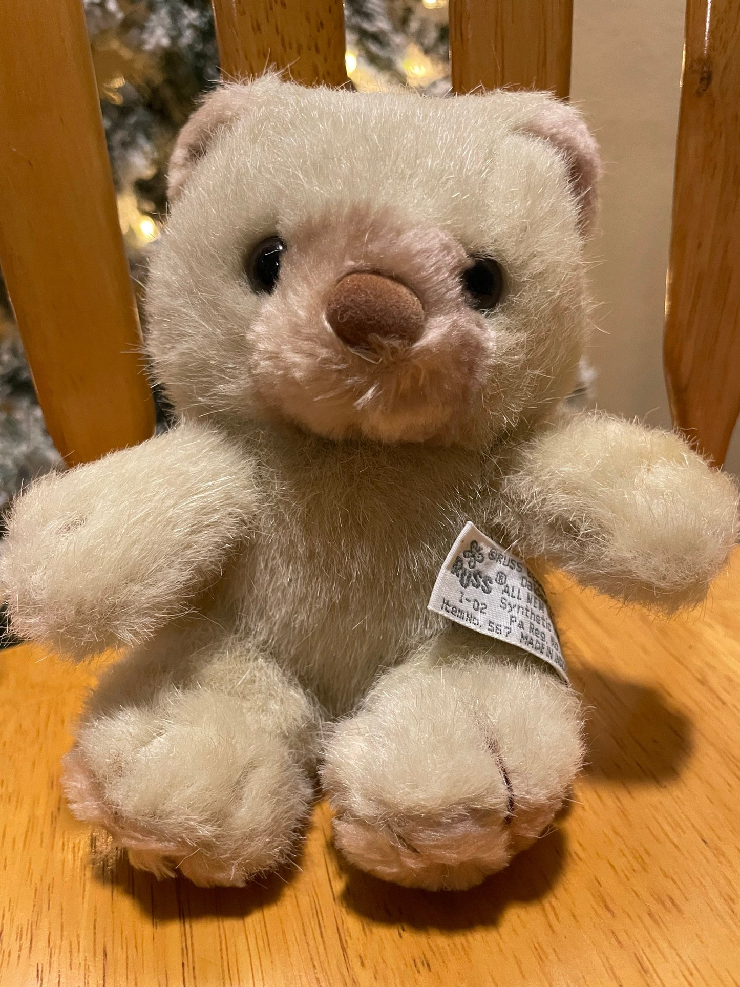RARE Russ Berrie Tuff Teddy Bear Plush Vintage small mini 6” tall #567