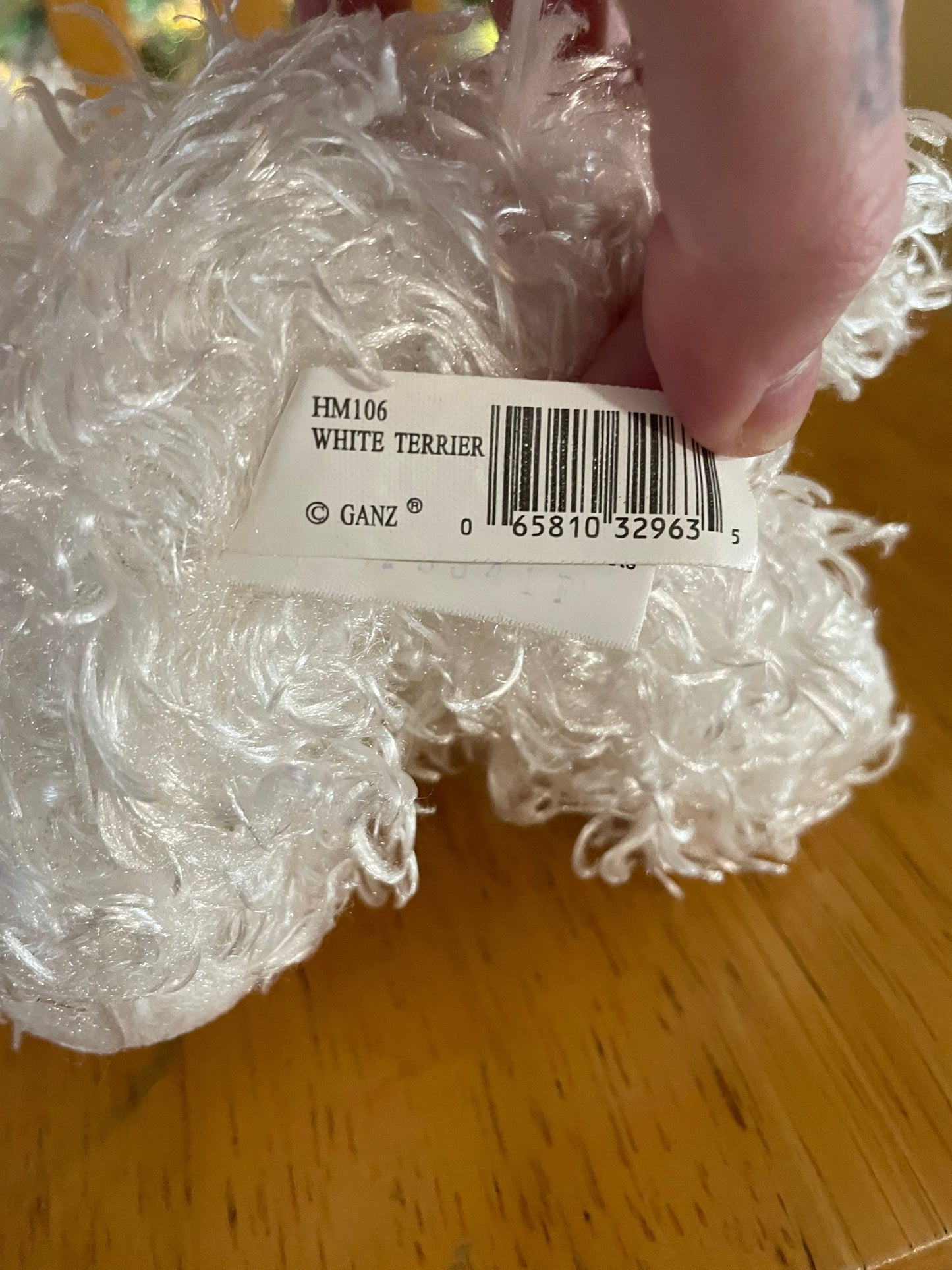 Webkinz Ganz White Terrier Plush Stuffed Animal Toy No Code