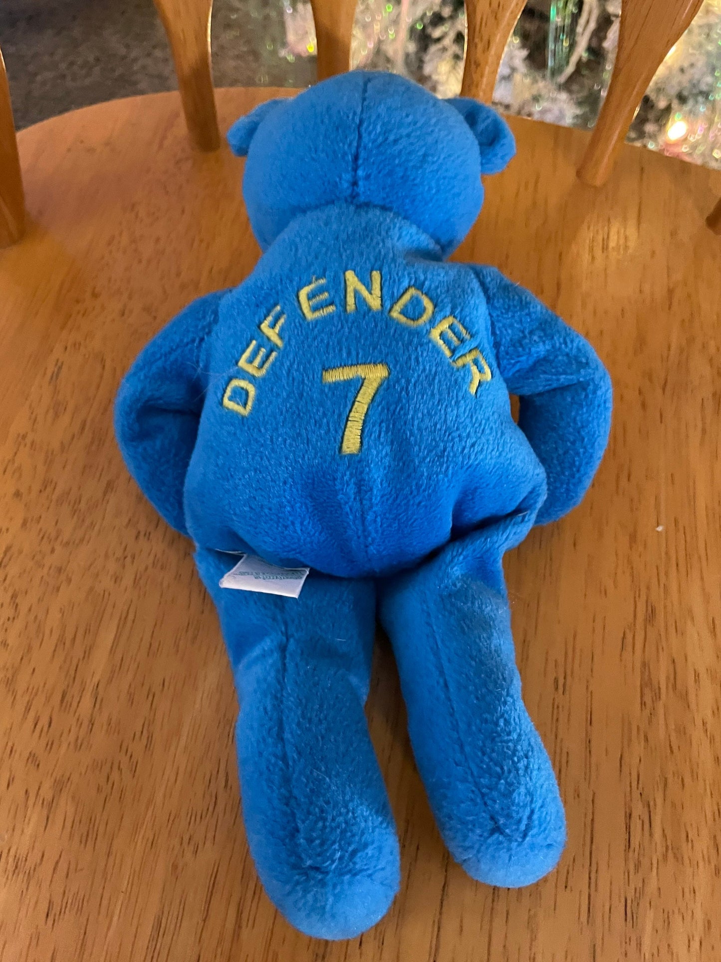 Arizona thunder defender no 7 blue bear plush stuffed animal toy