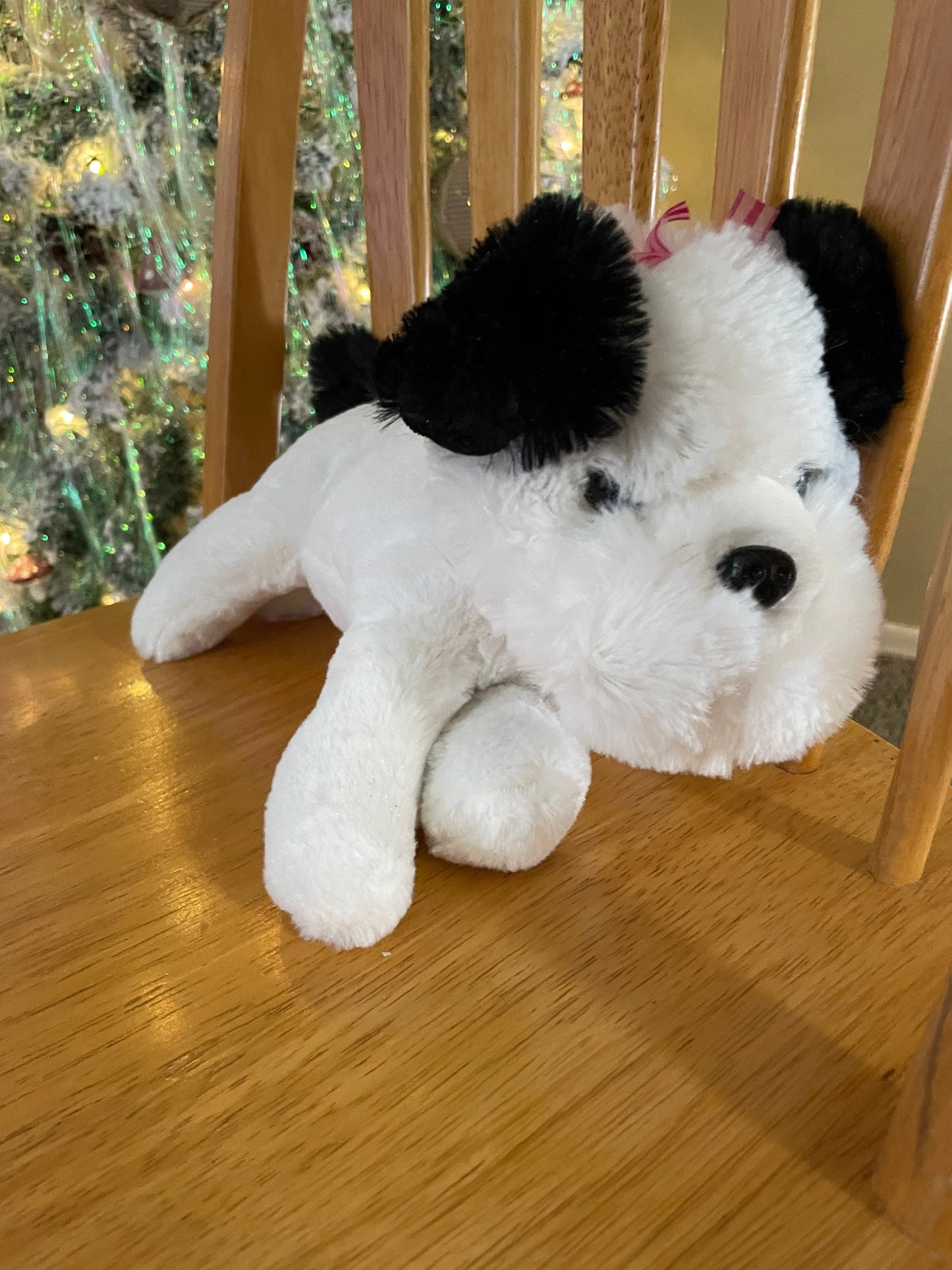 Midwood brands black and white dog plush stuffed animals toy