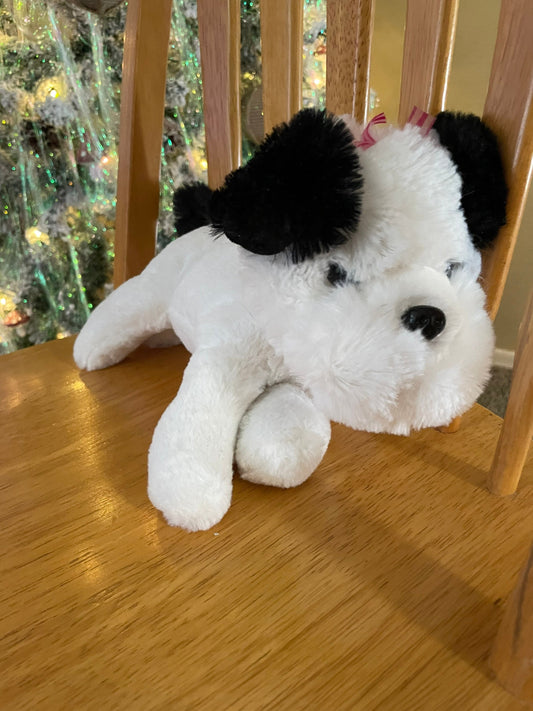 Midwood brands black and white dog plush stuffed animals toy