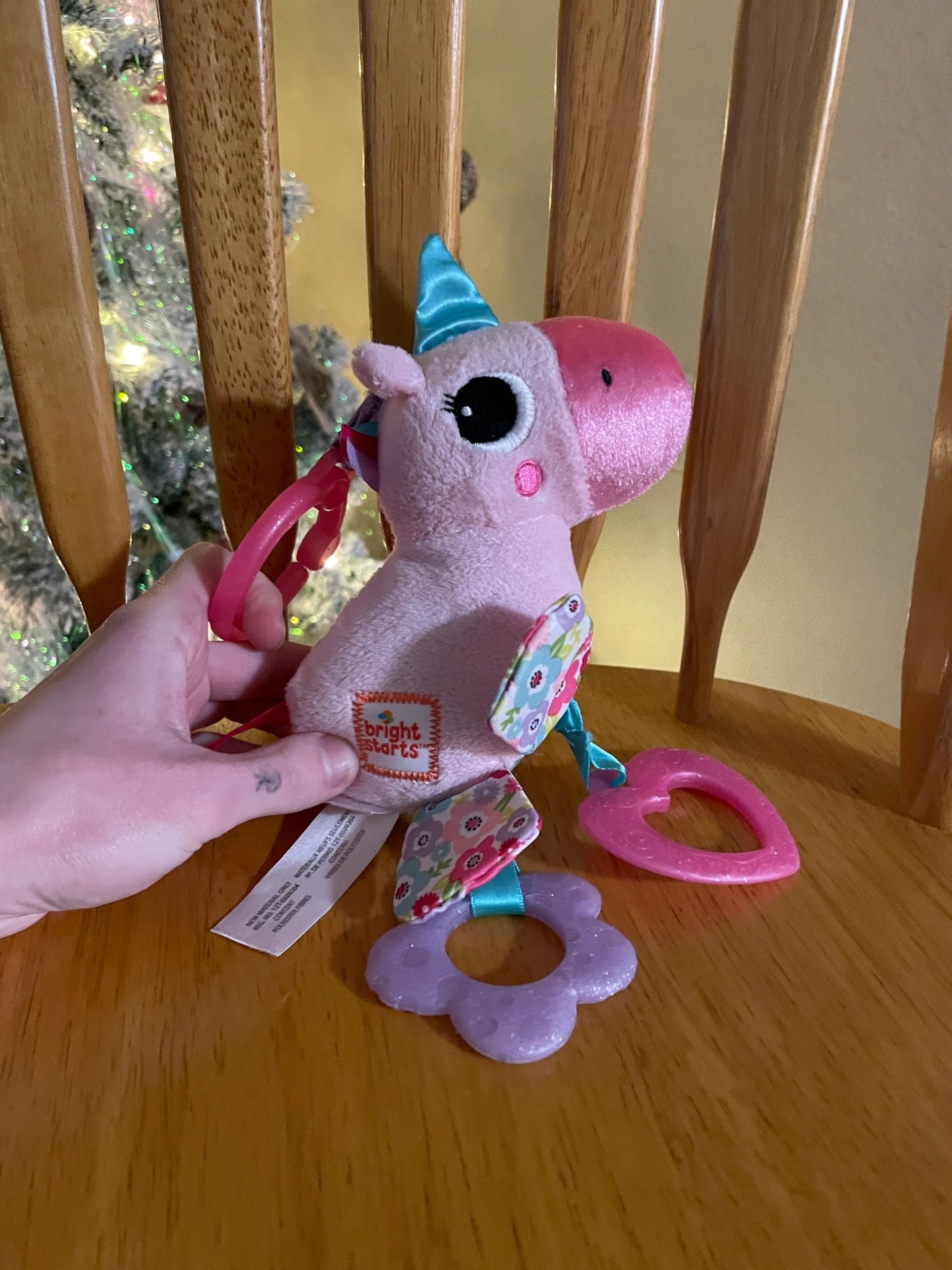 Bright Starts Sparkle & Shine Unicorn Stuffed Animal Baby Toy Plush