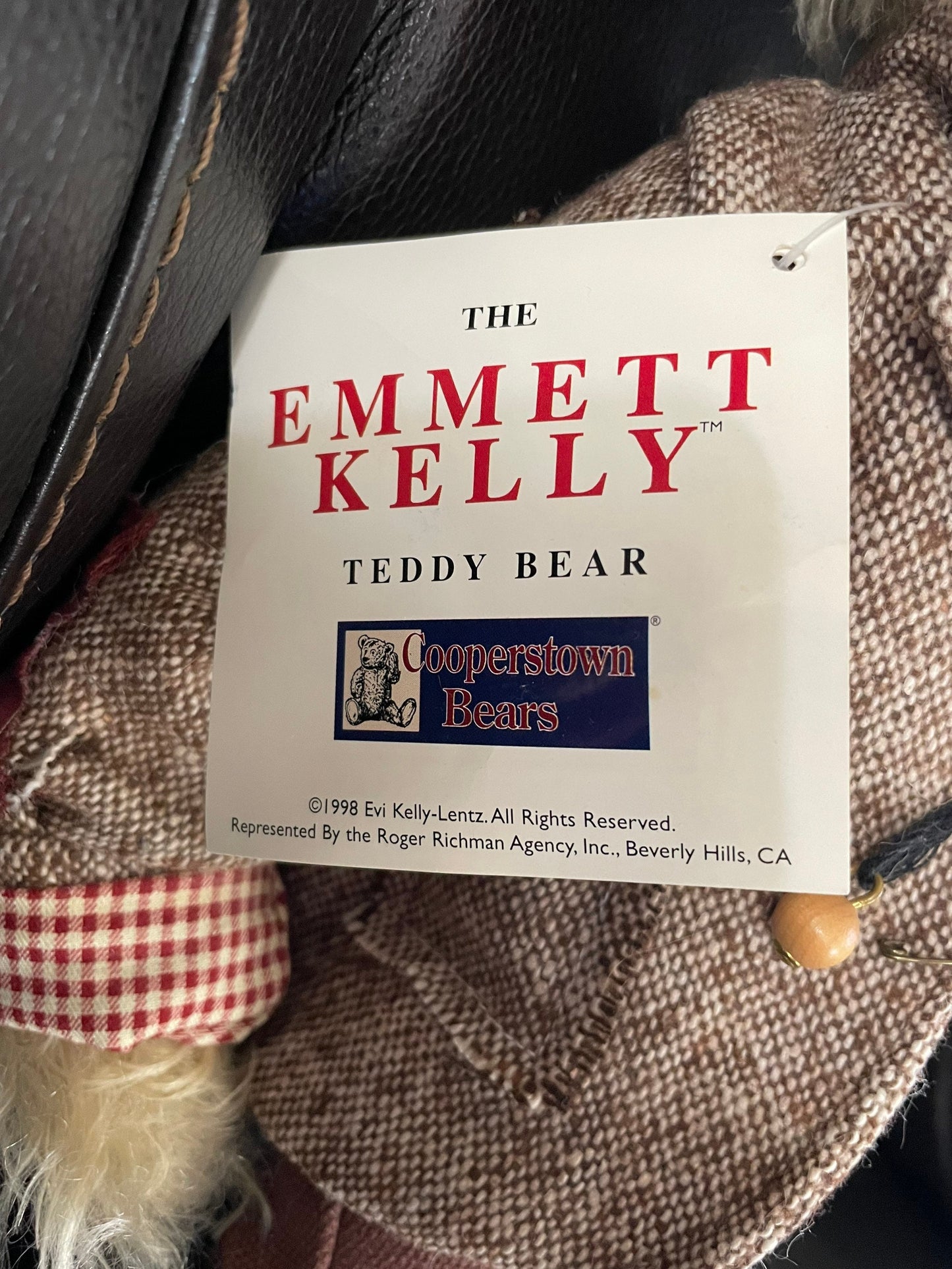 Rare Emmett Kelly Cooperstown Bears #118/1000 Mohair Teddy Bear Limited Edition 1998 Collector’s Piece