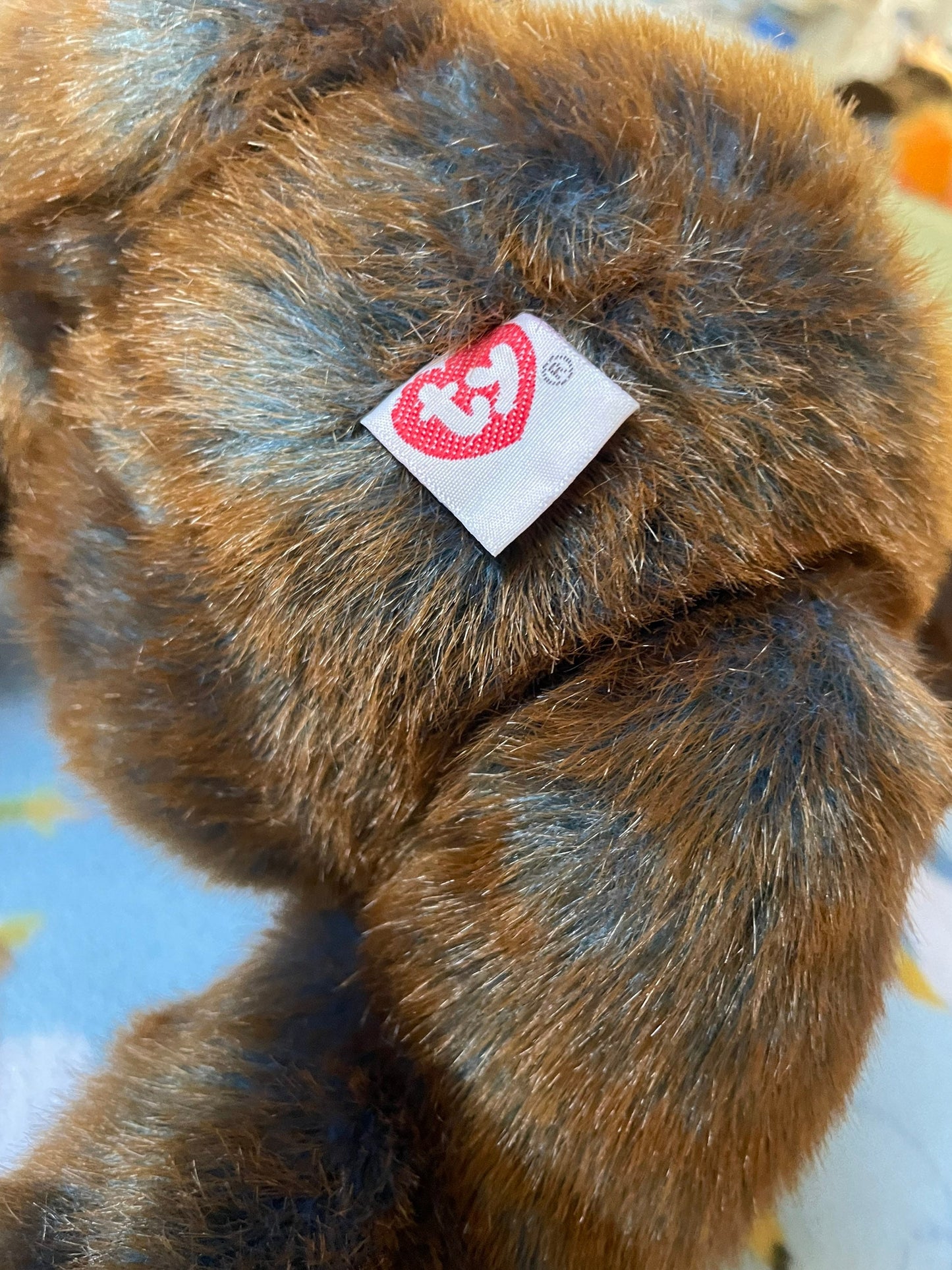 Ty Beanie Babies Ty Classic 15” BRODERICK Blue and Brown Teddy Bear