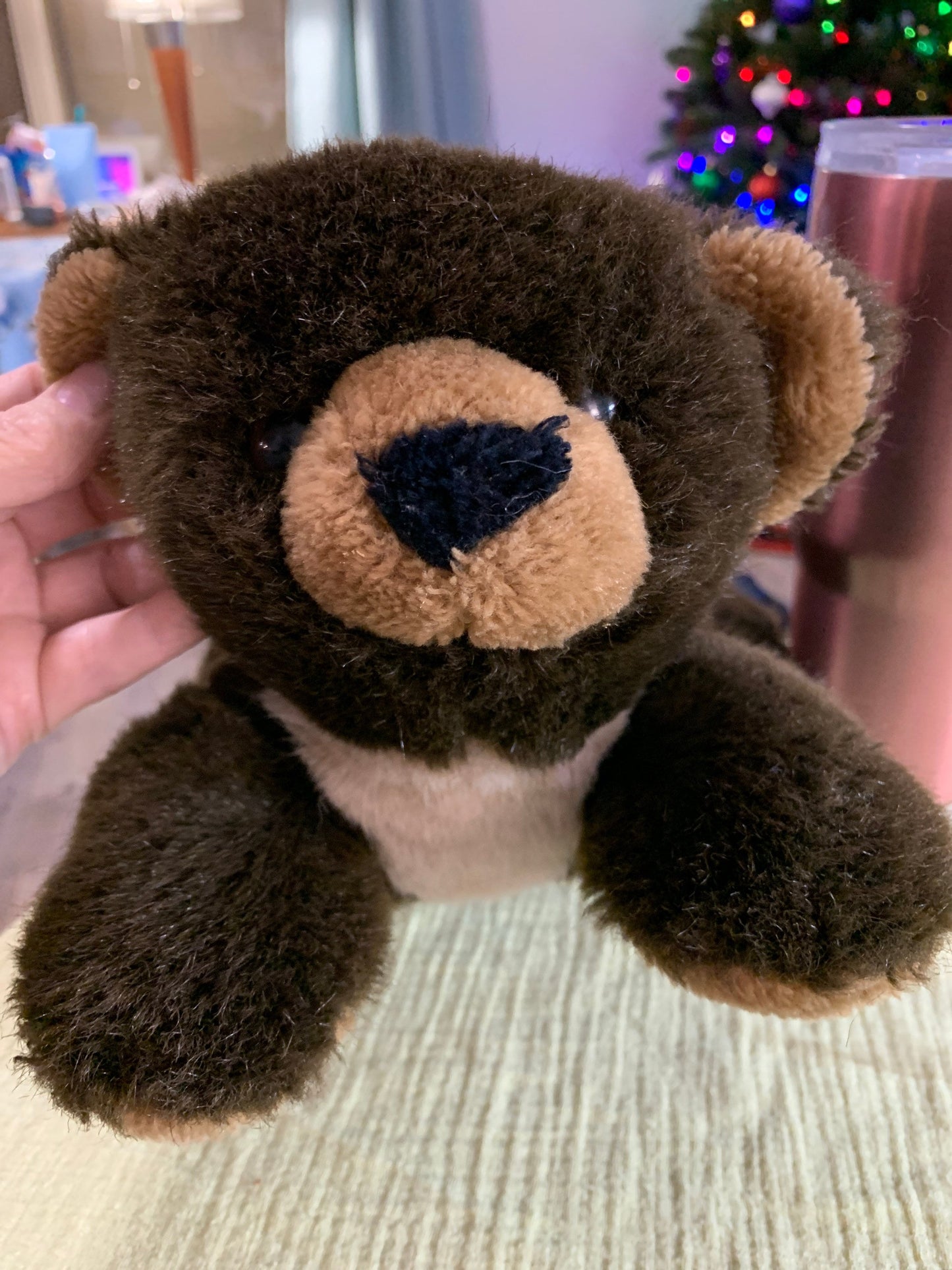 Vintage 1983 Charm Co. Teddy Bear Plush, Brown Tan Laying Pose