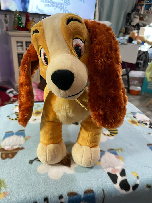 Disney Lady and the Tramp Dog Stuffed Animal. Darker Ear Color and Long tush tag