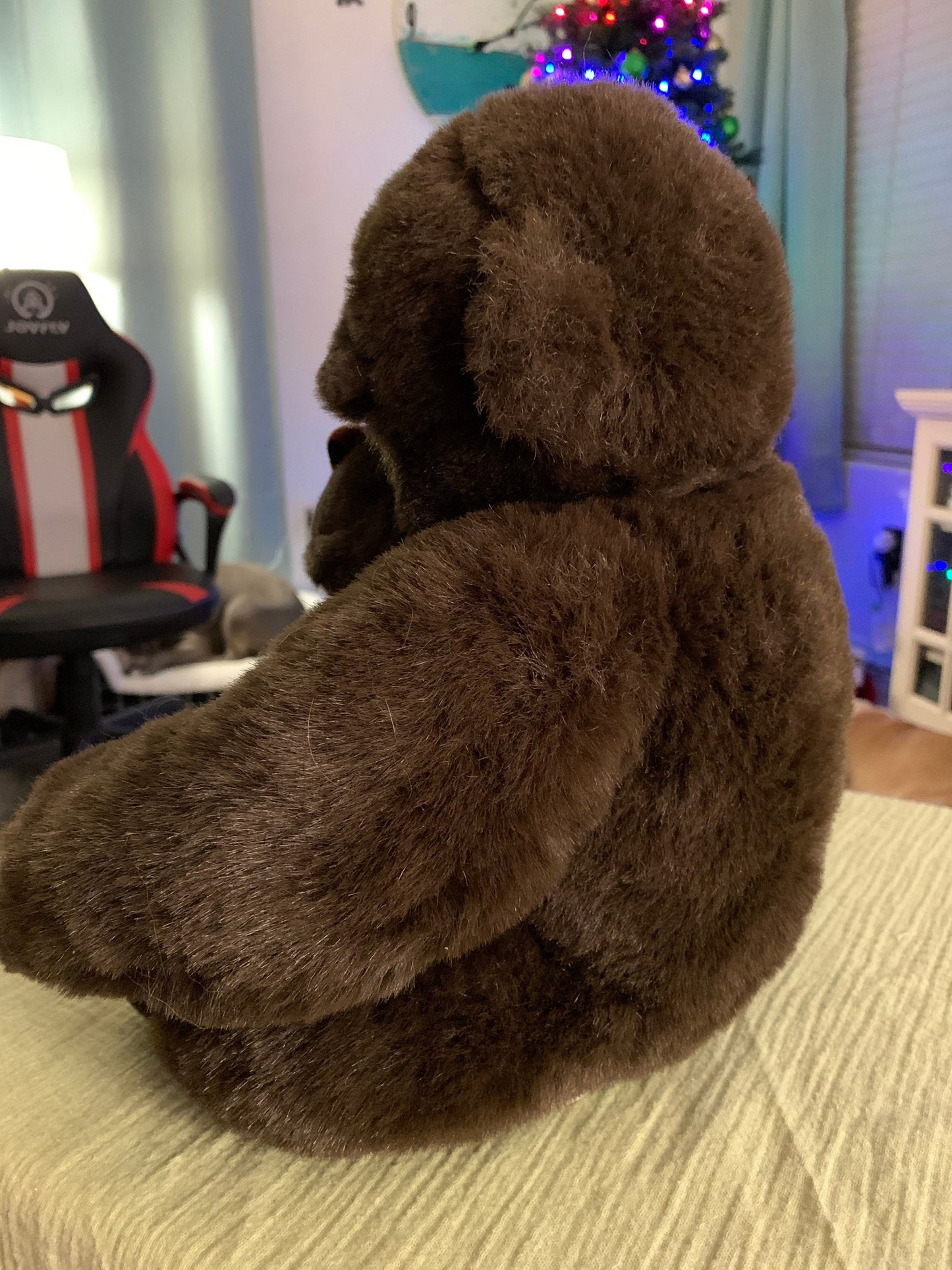 Vintage Chrisha Playful Plush Brown Monkey Gorilla Plush. 12”