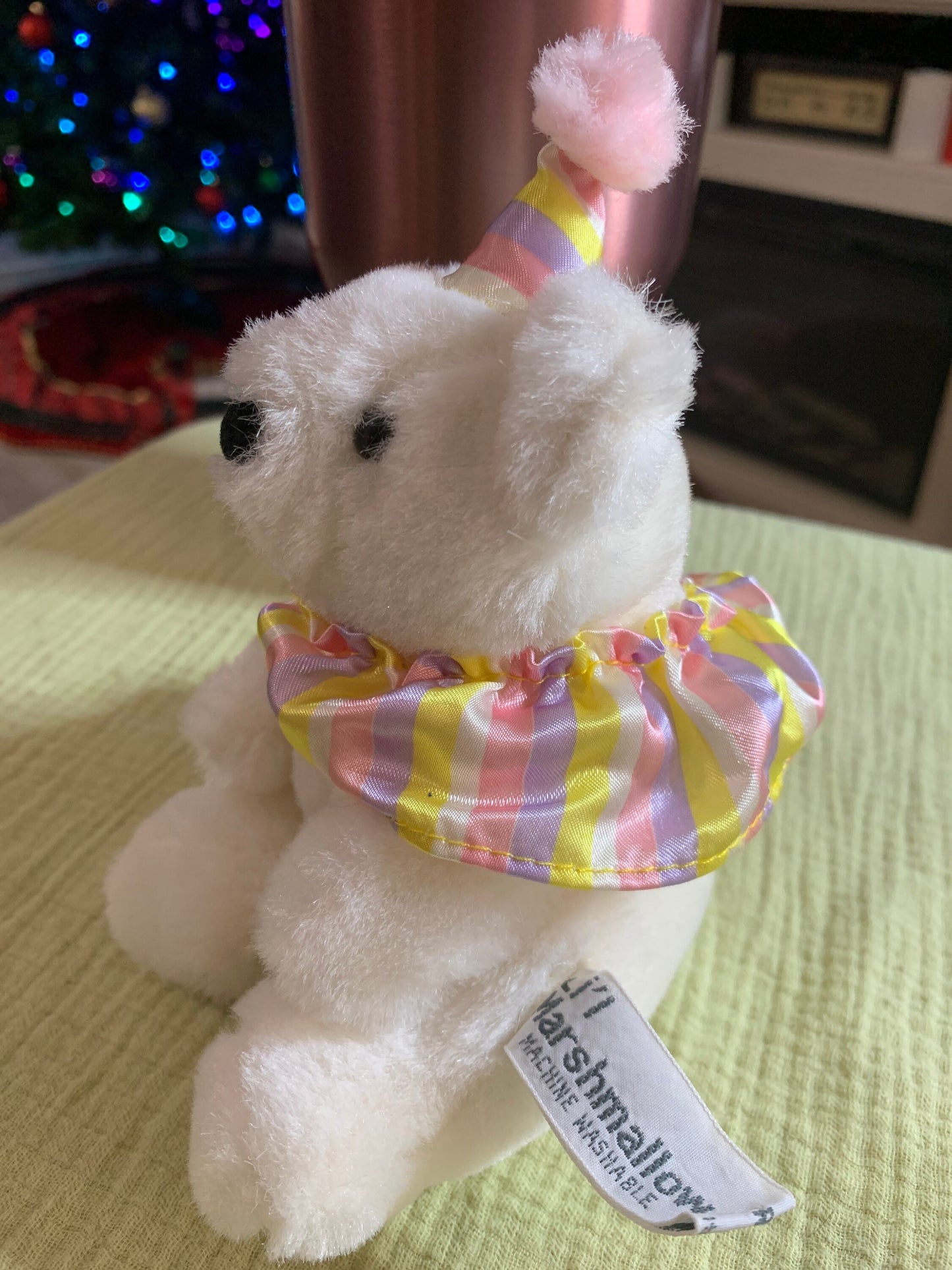 Russ Lil Marshmallow Party Polar Bear Plush. #339 Roughly 5”