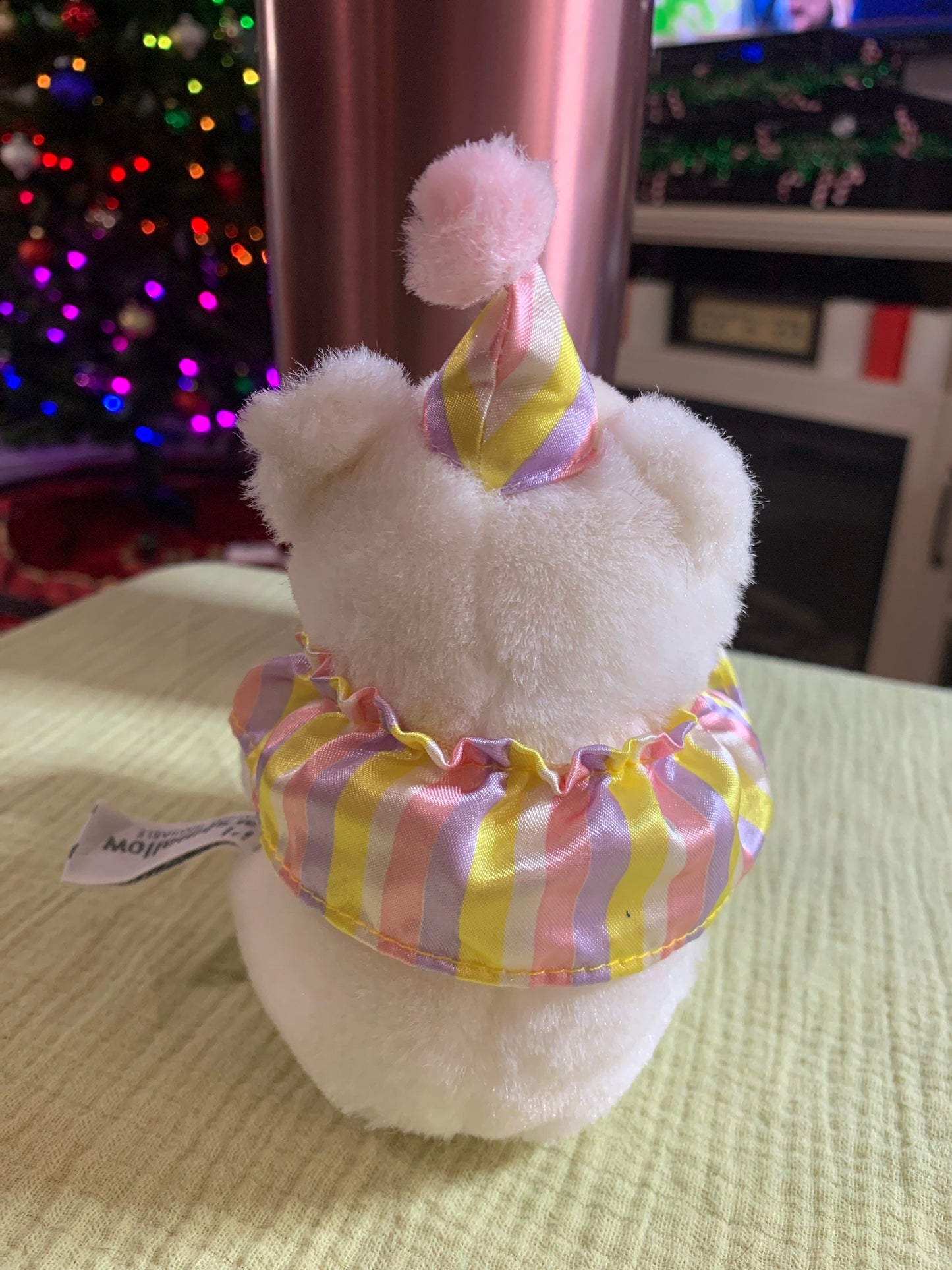 Russ Lil Marshmallow Party Polar Bear Plush. #339 Roughly 5”