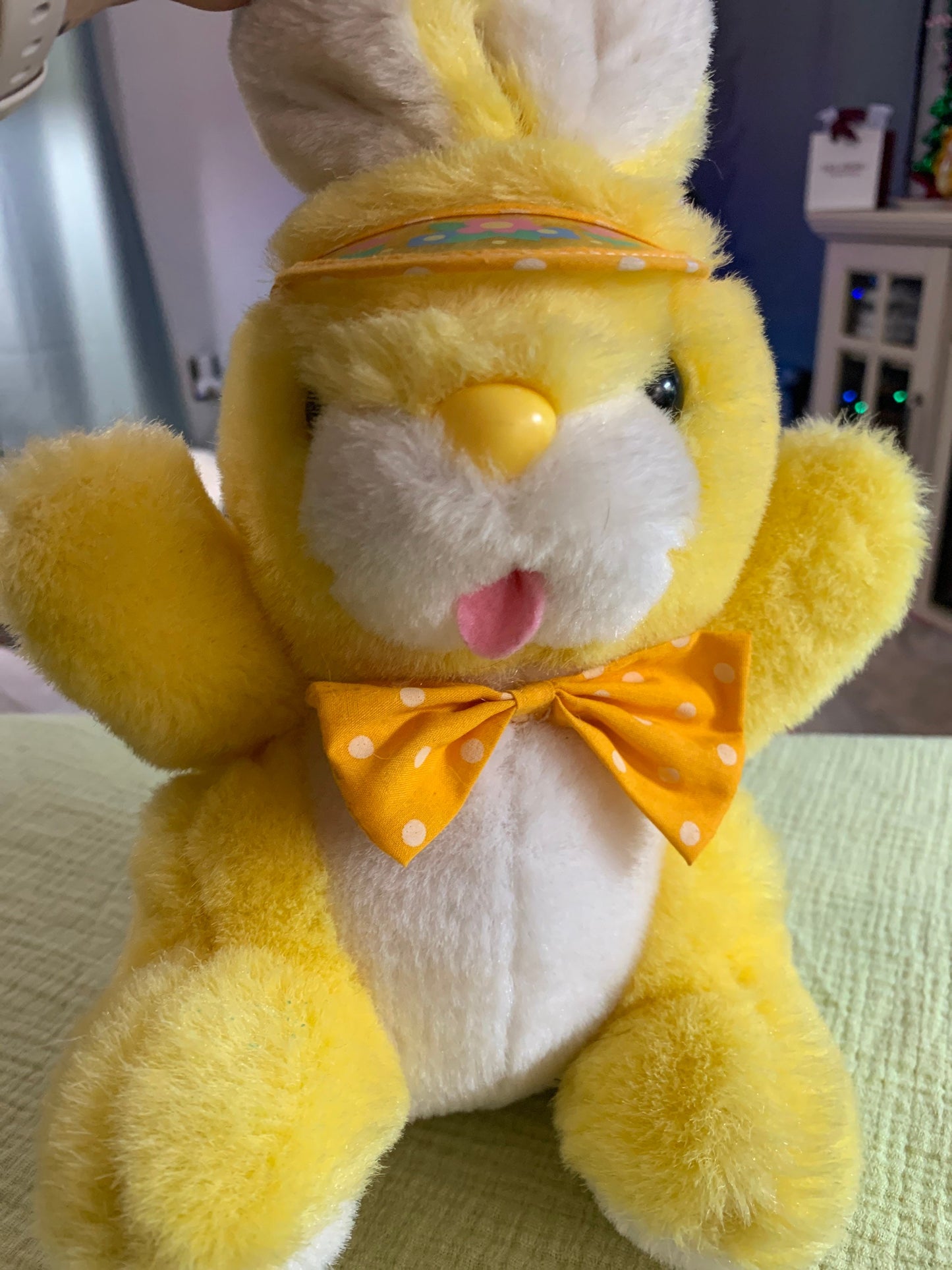 Vintage 1981 Fairview Yellow Bunny Rabbit with Visor