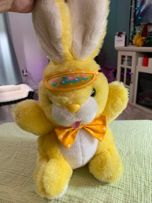 Vintage 1981 Fairview Yellow Bunny Rabbit with Visor