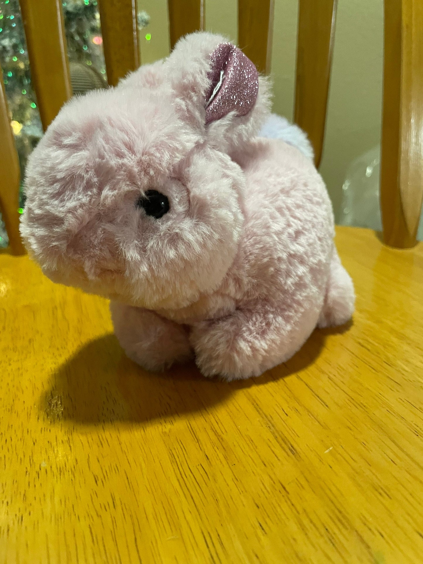 FAO Schwarz Bunny Glitter Pink Plush