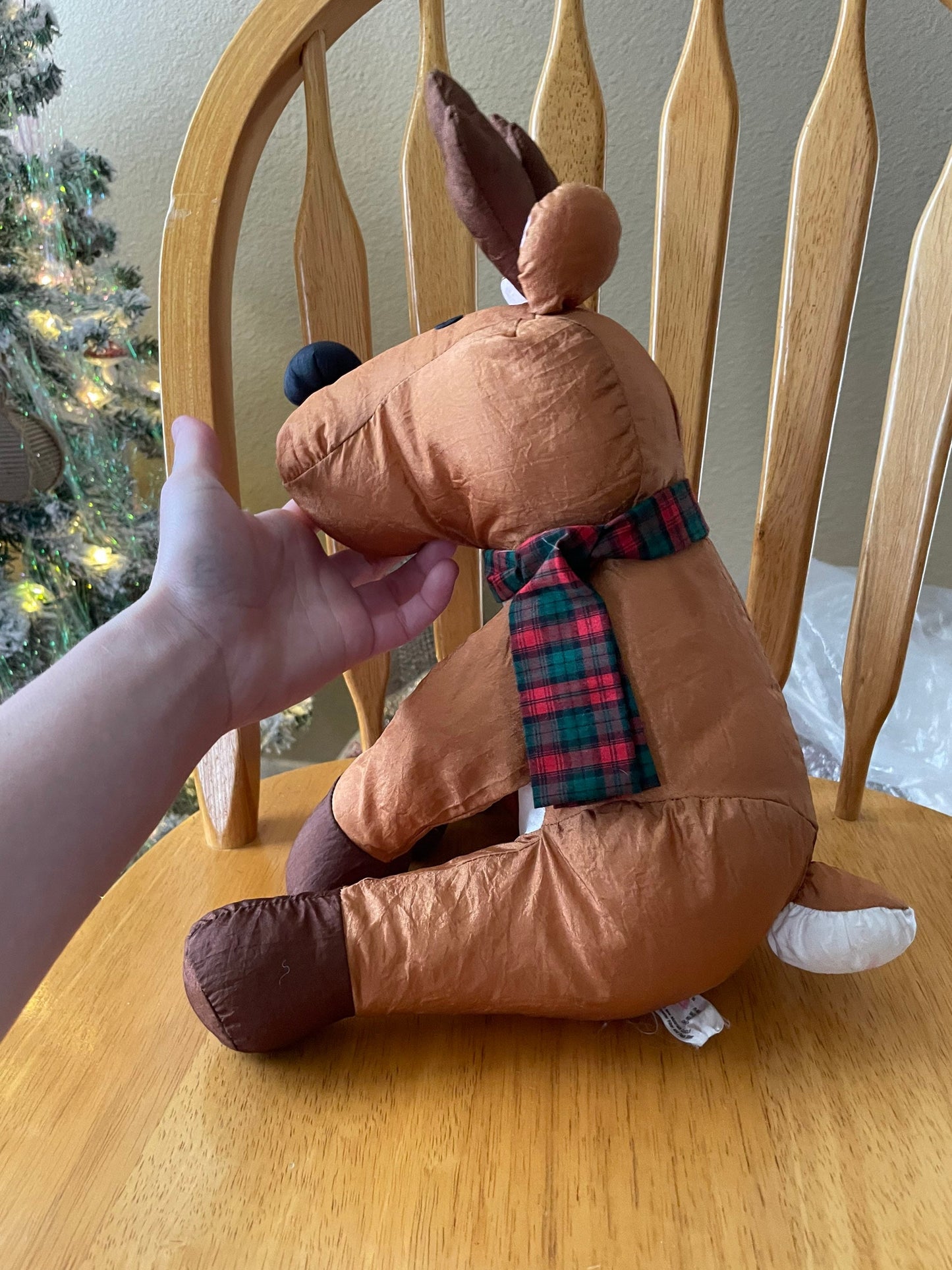 Gibson Greetings Reindeer Plush Nylon 1993