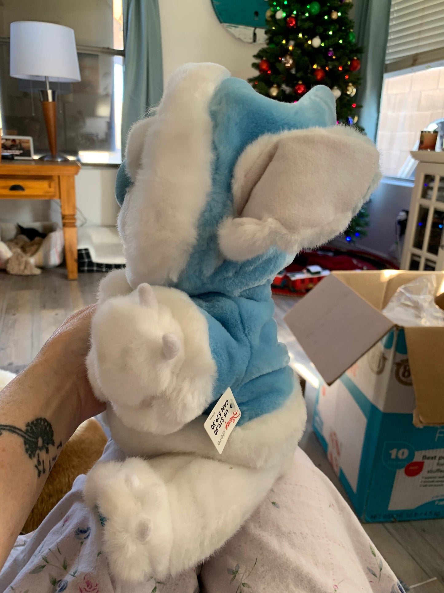 Disney Store Exclusive Snowball Stitch 12” Blue & White Winter Hoodie Coat Plush