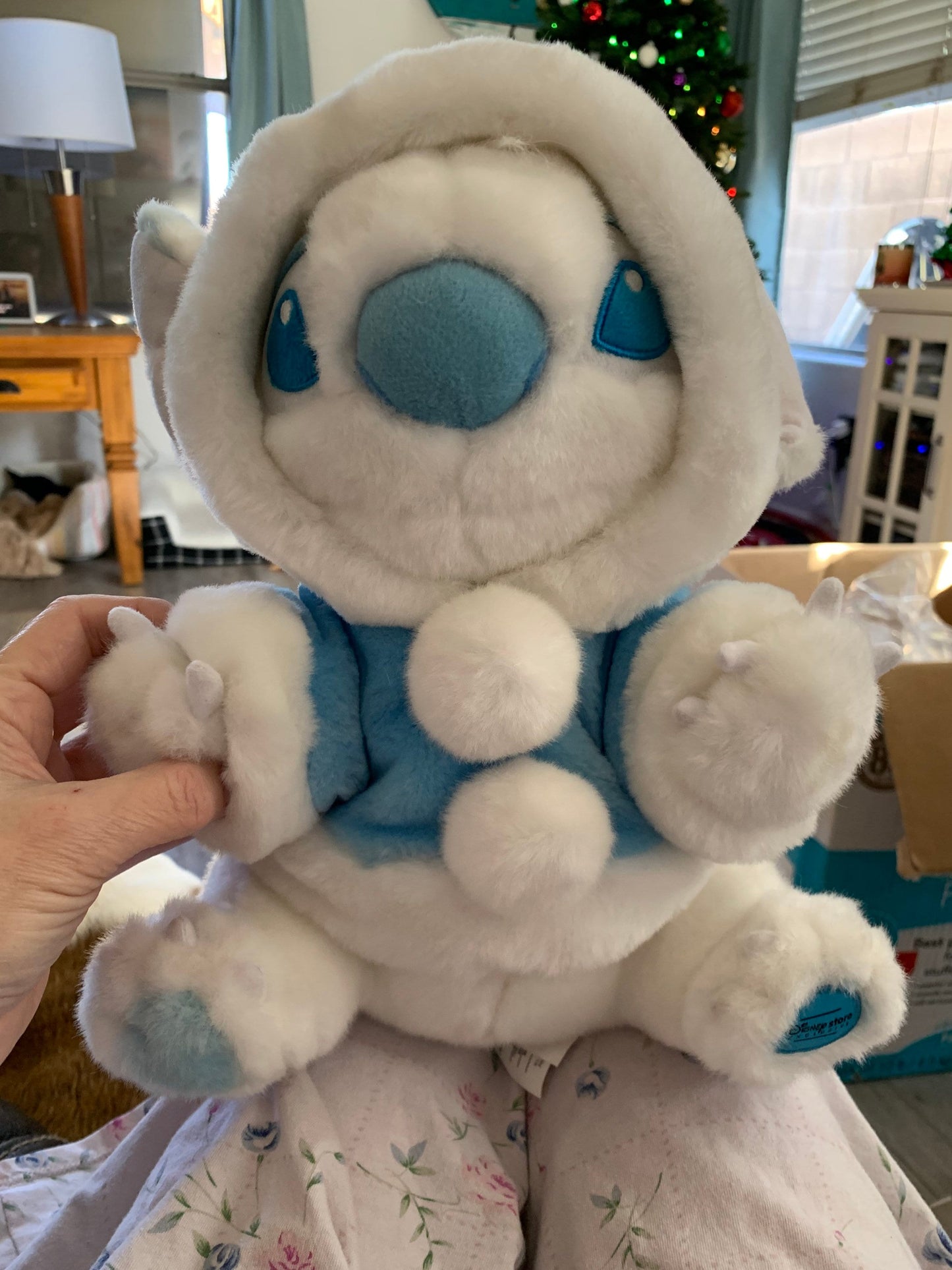 Disney Store Exclusive Snowball Stitch 12” Blue & White Winter Hoodie Coat Plush