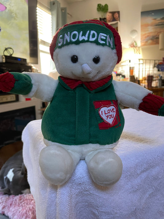 Vintage 1998 Commonwealth Snowden Snowman 10” Plush