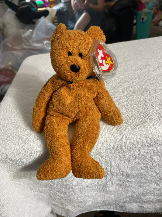 Ty beanie baby Fuzz bear plush NWT