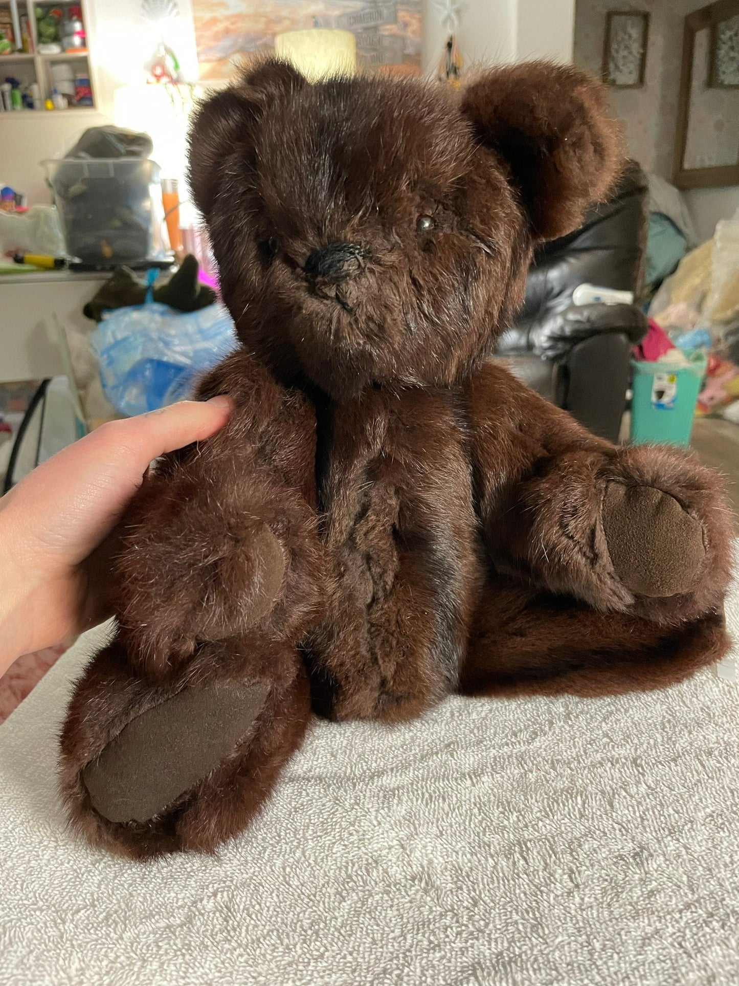 Brown Jointed Fur Like Teddy Bear Plush