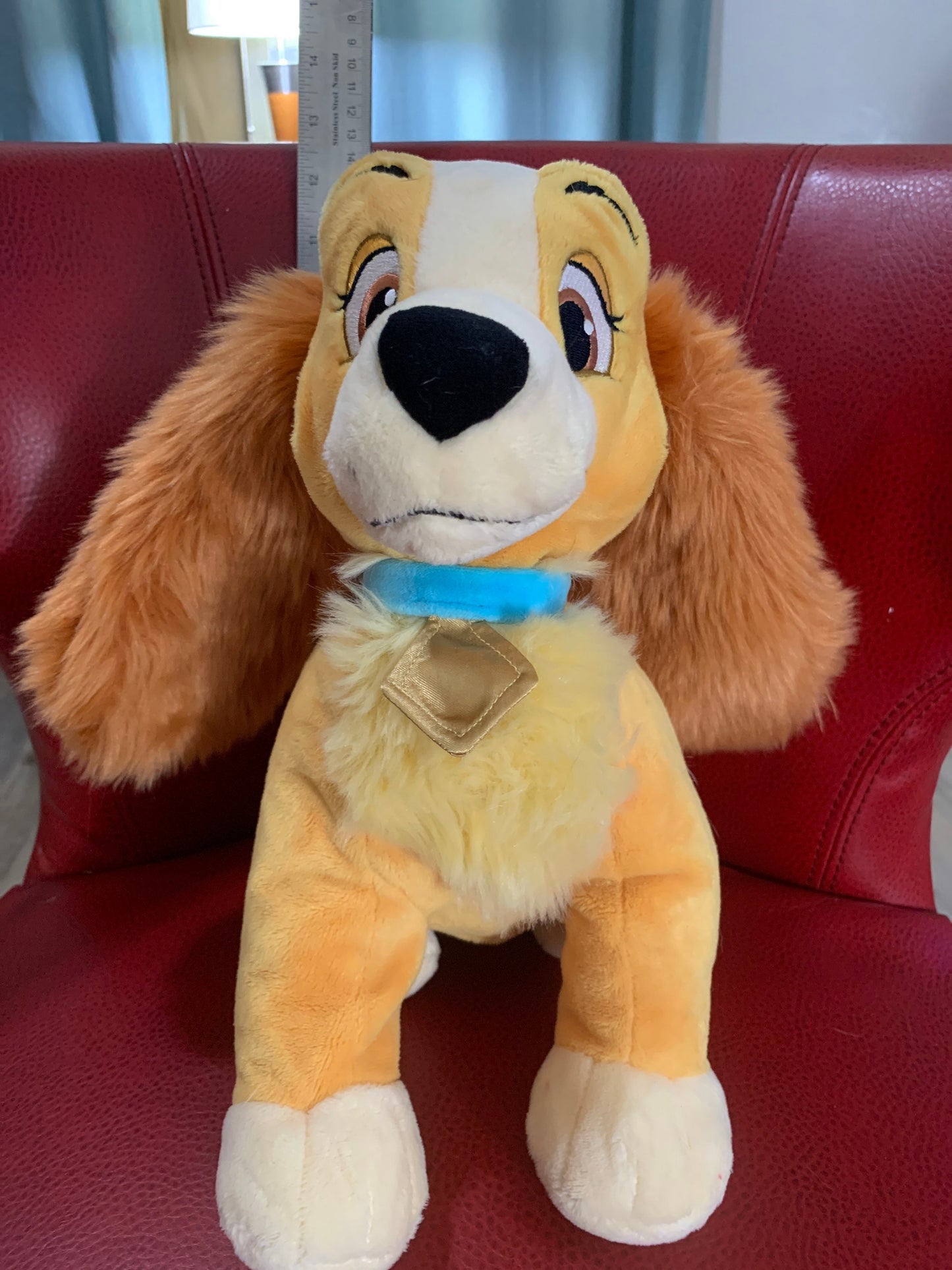 Disney Store Lady Plush Lady And The Tramp 14” Stuffed Animal Plush Toy Vintage For Kids
