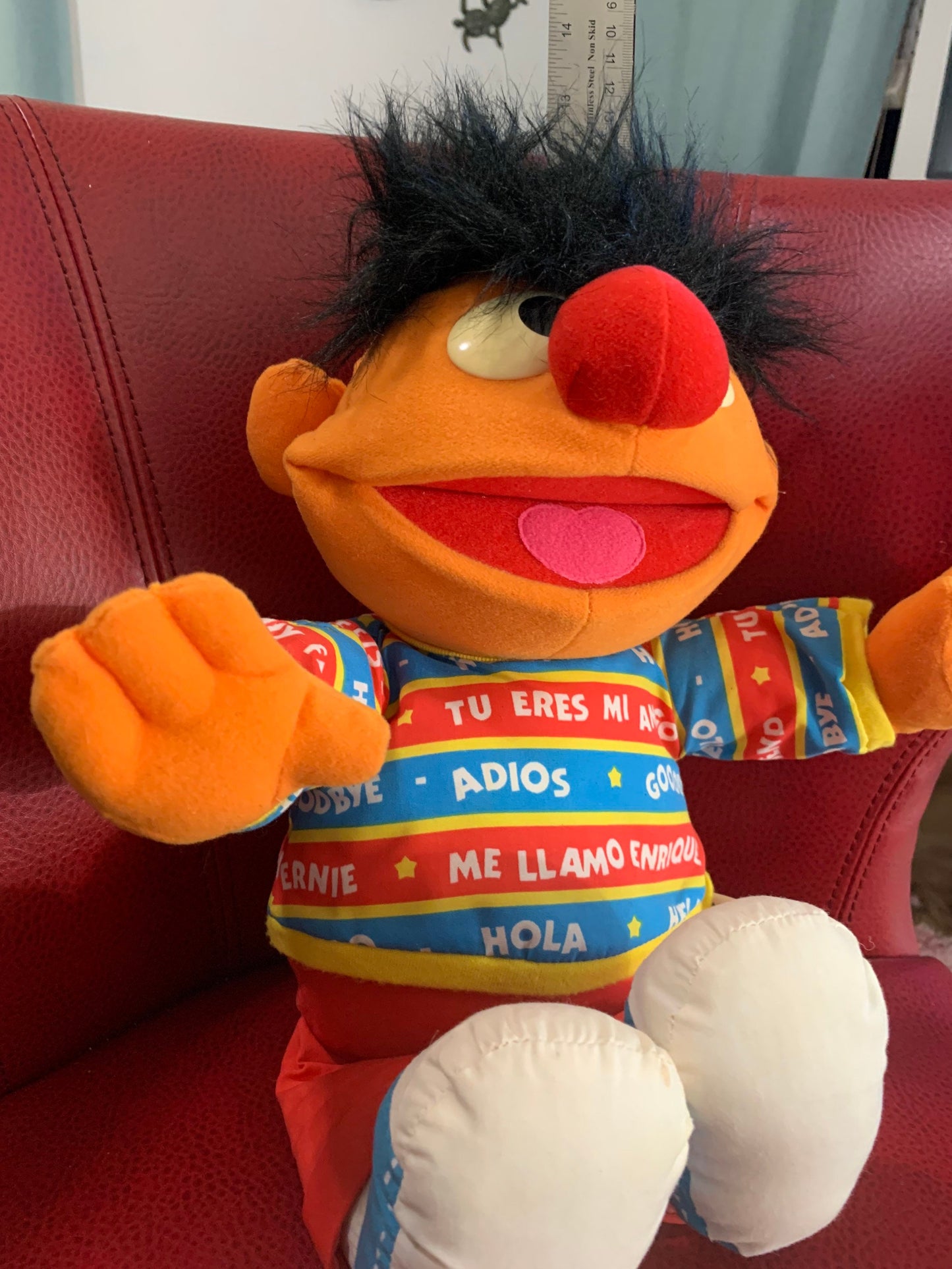 1995 Vintage Tyco Bilingual Ernie Plush. 16”
