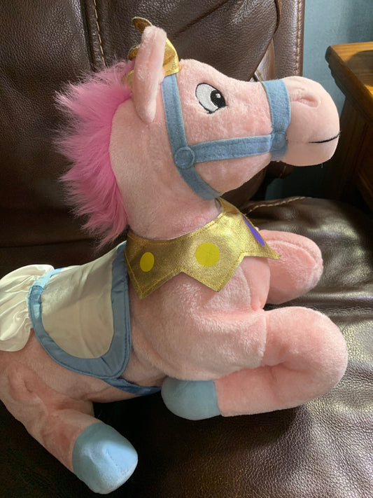 Vintage Cinderella Disney Store Princess Royal Horse 16” Plush Cinderella Pink Horse RARE pajama keeper