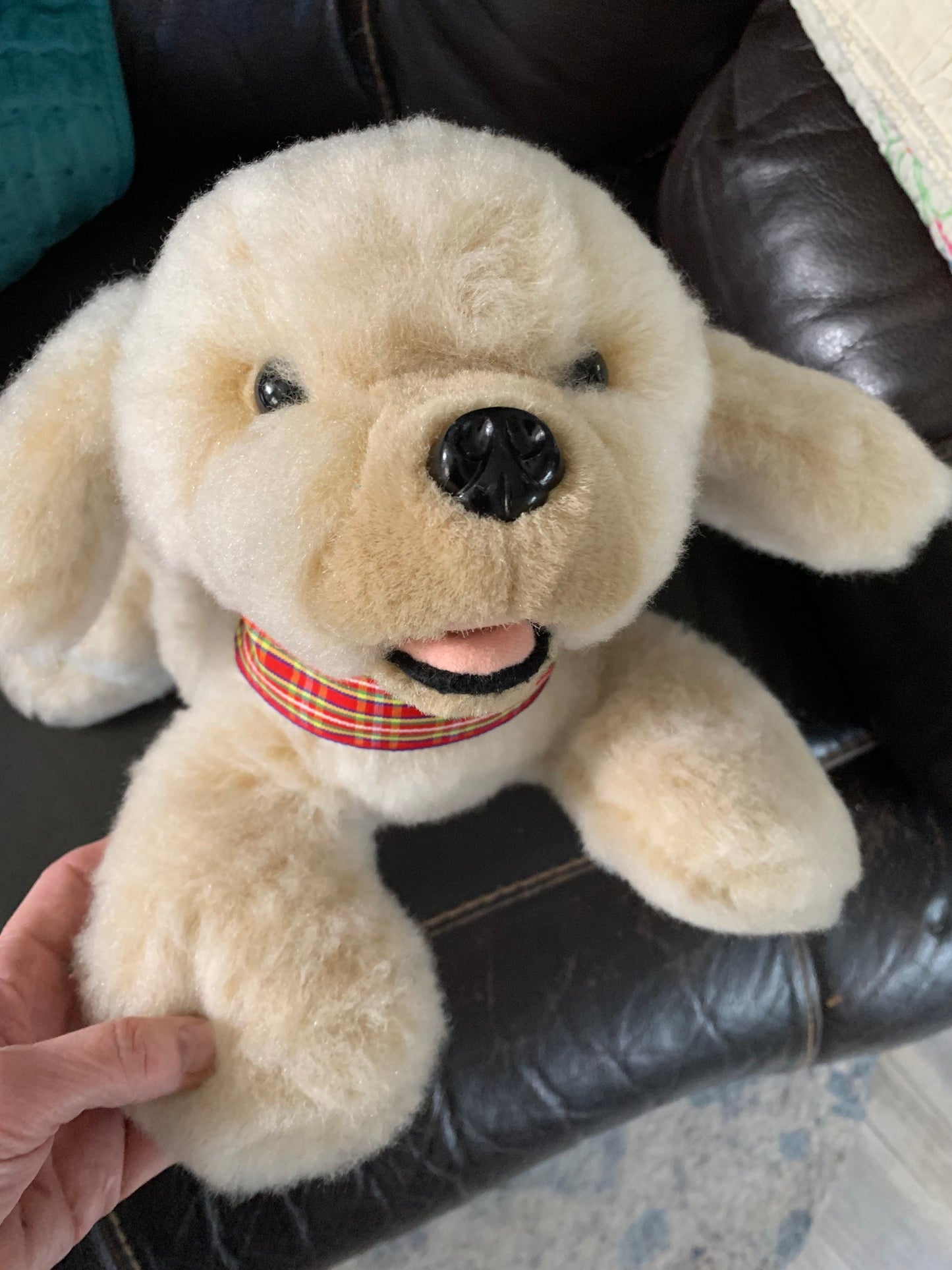 Vintage Mervyns Playful Pals Plush Puppy Dog, Restored 16"