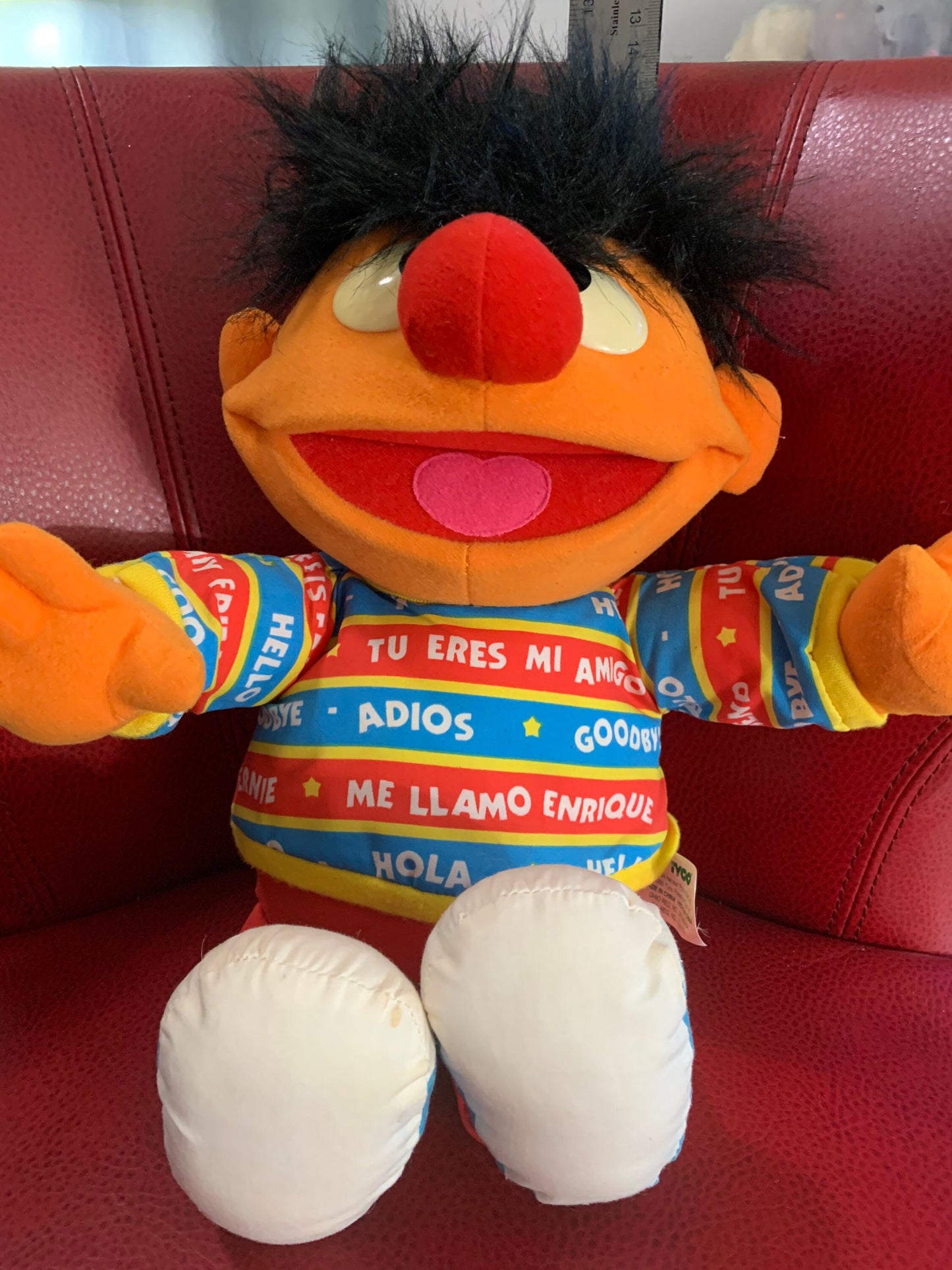1995 Vintage Tyco Bilingual Ernie Plush. 16”