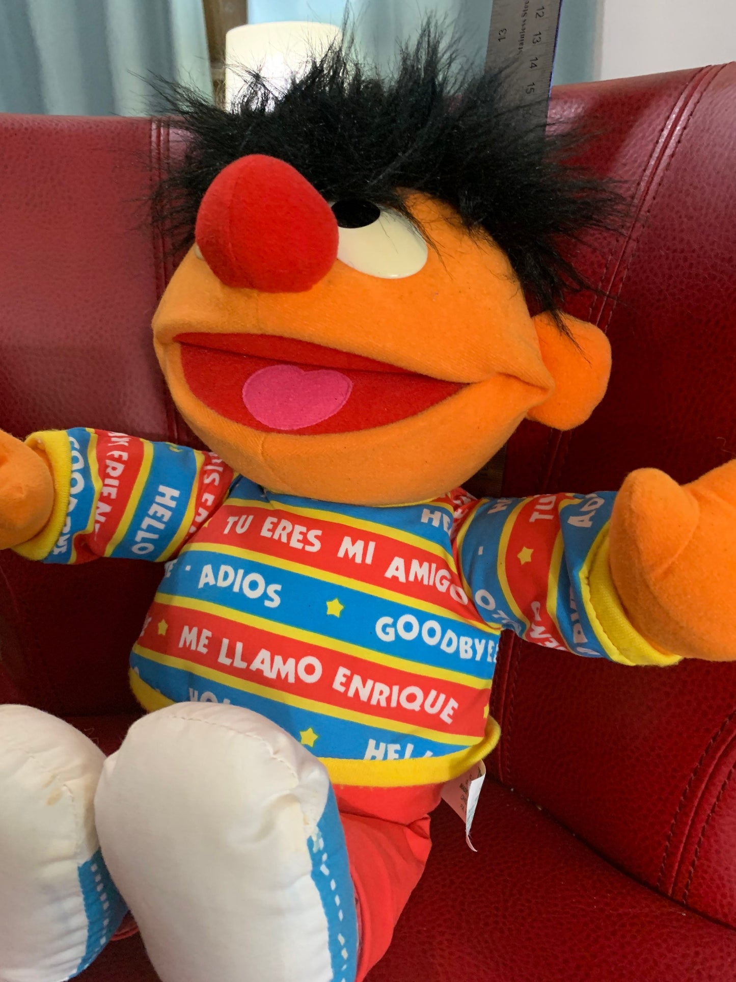 1995 Vintage Tyco Bilingual Ernie Plush. 16”