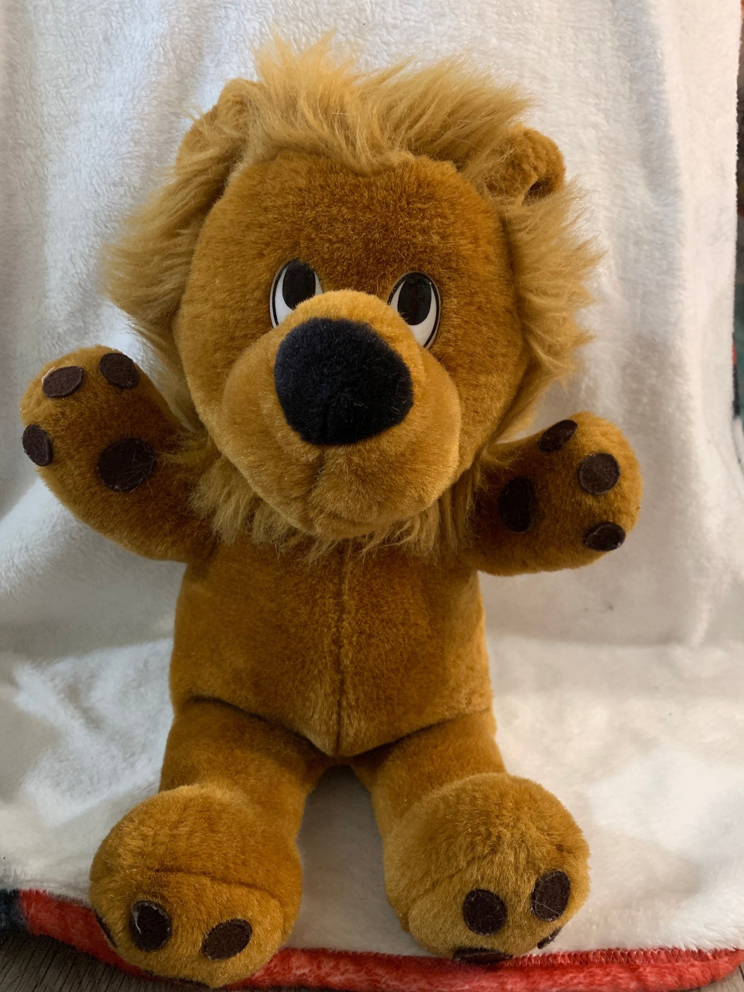 King Brown Lion Plush Toy, Fuzzy Mane