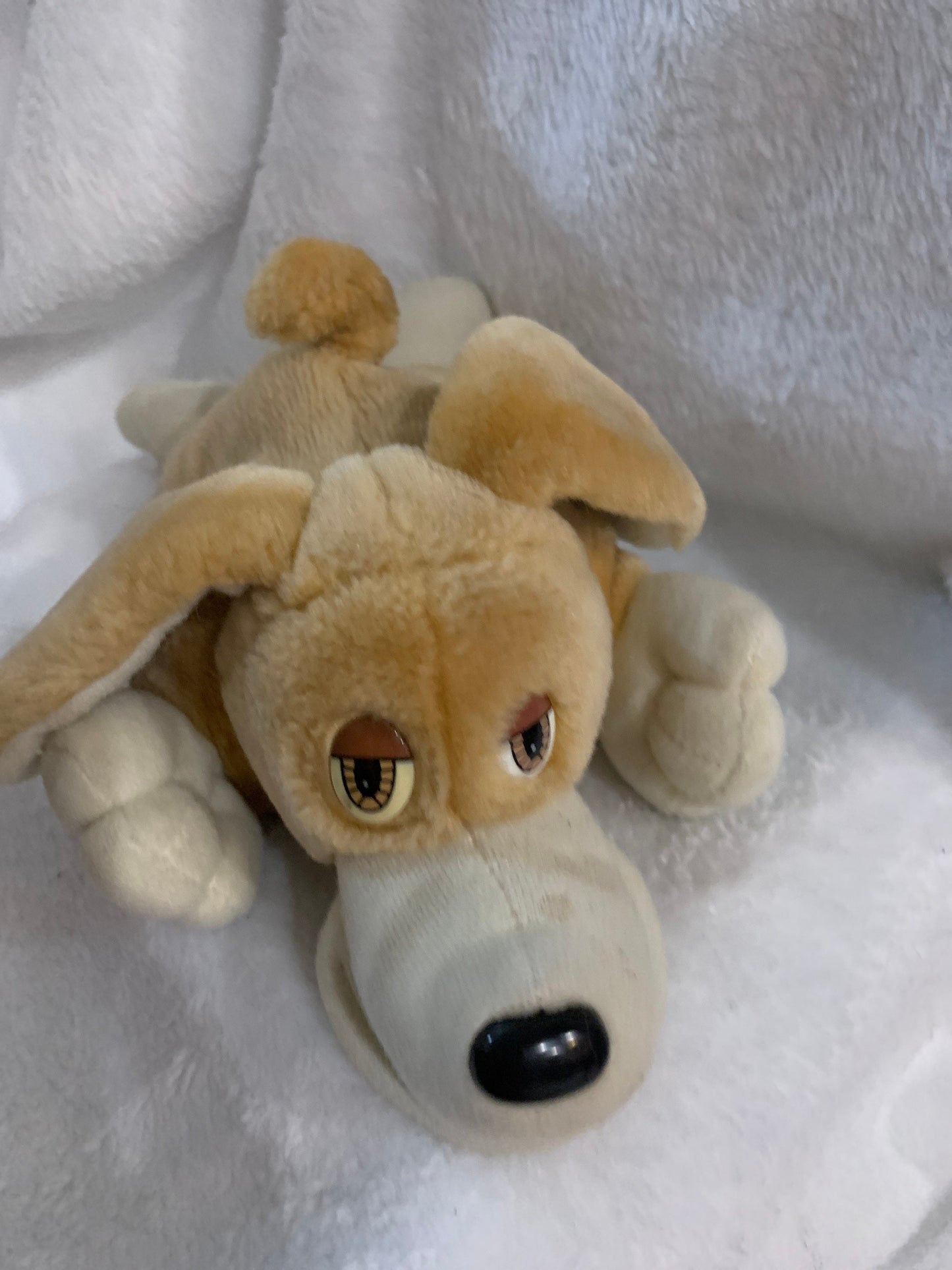 1991 Playskool Lil Pooches Stuffed Animal. Vintage. Squeeze to open mouth