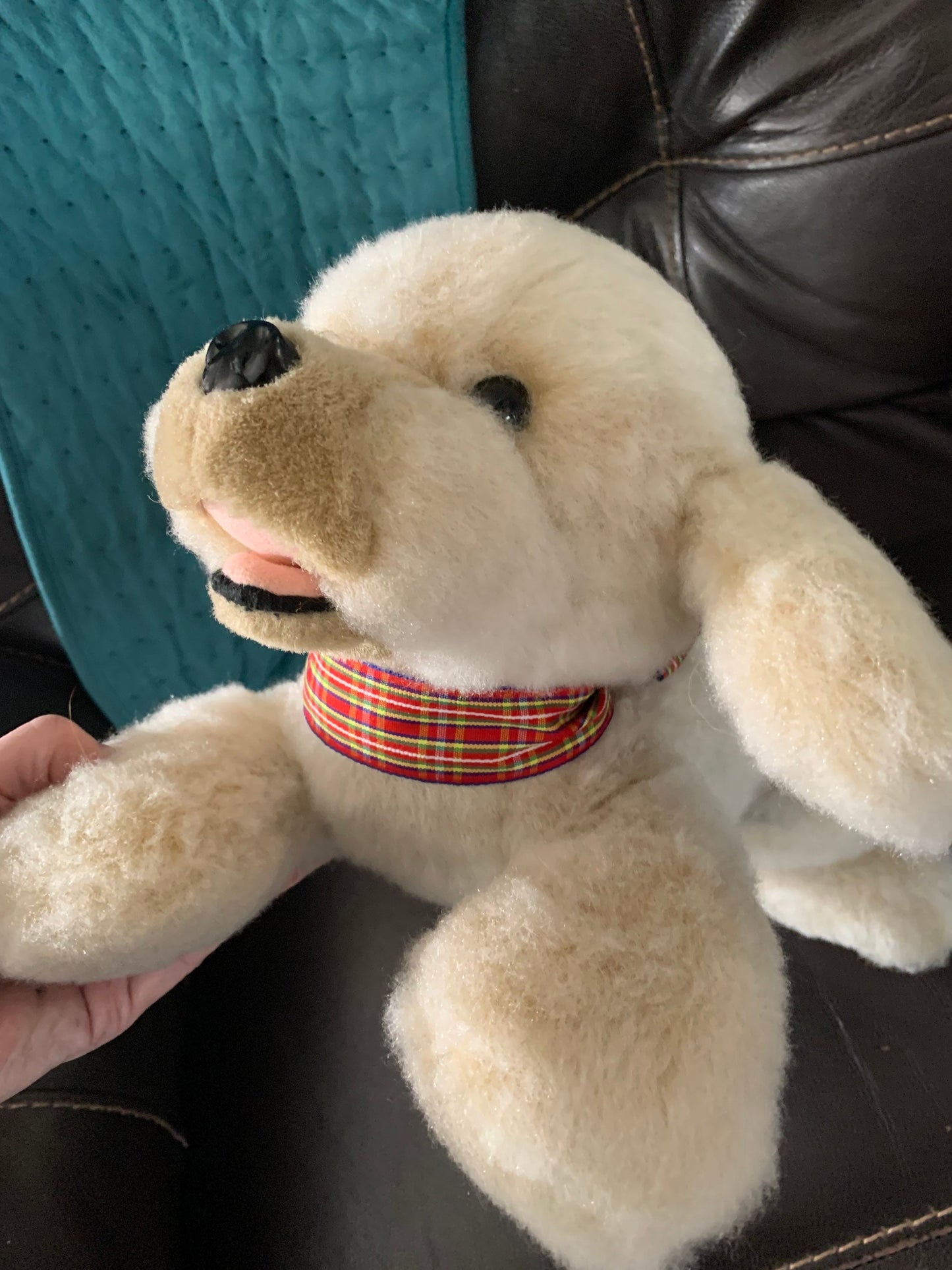 Vintage Mervyns Playful Pals Plush Puppy Dog, Restored 16"