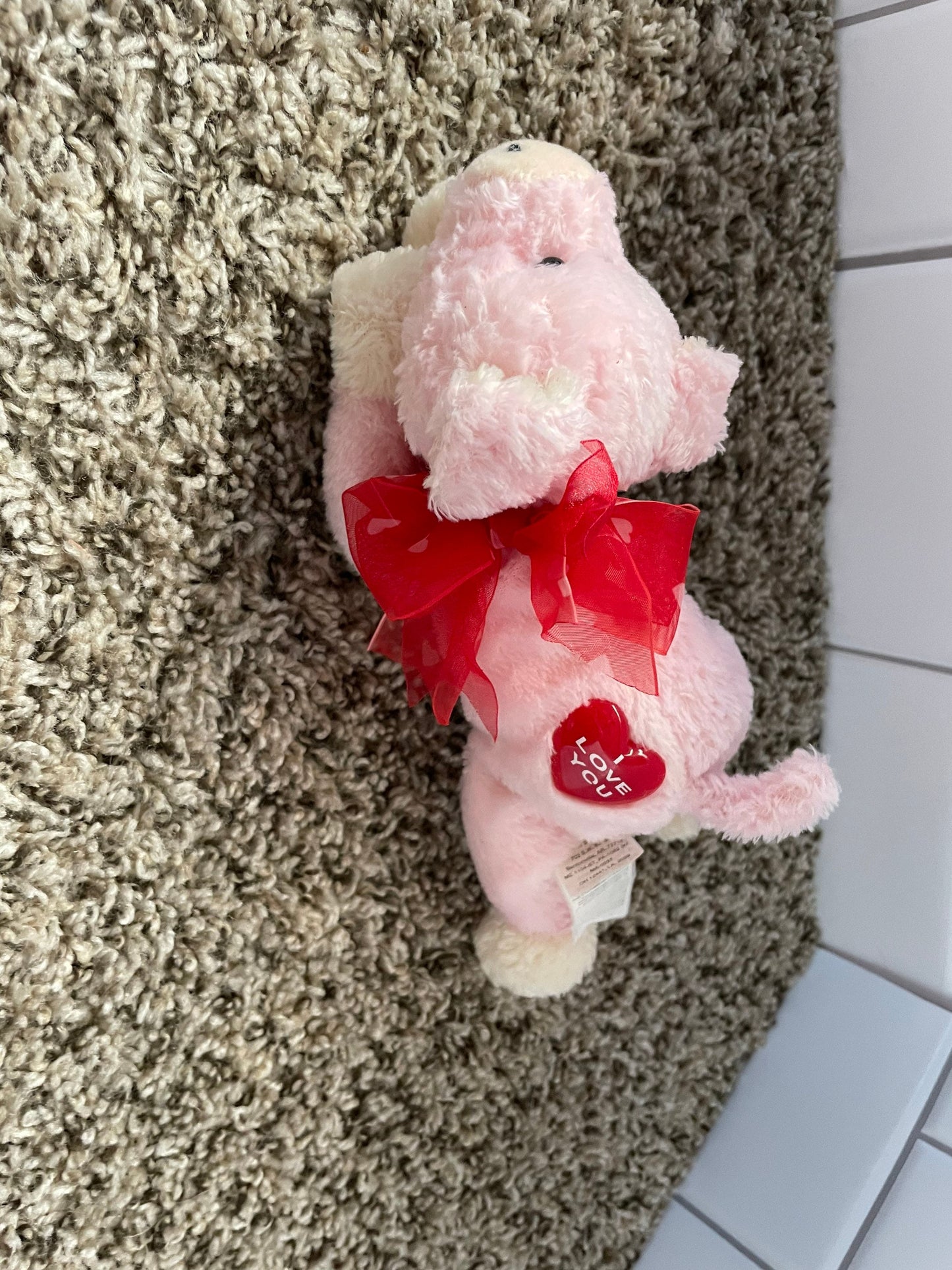 I heart you pig plush